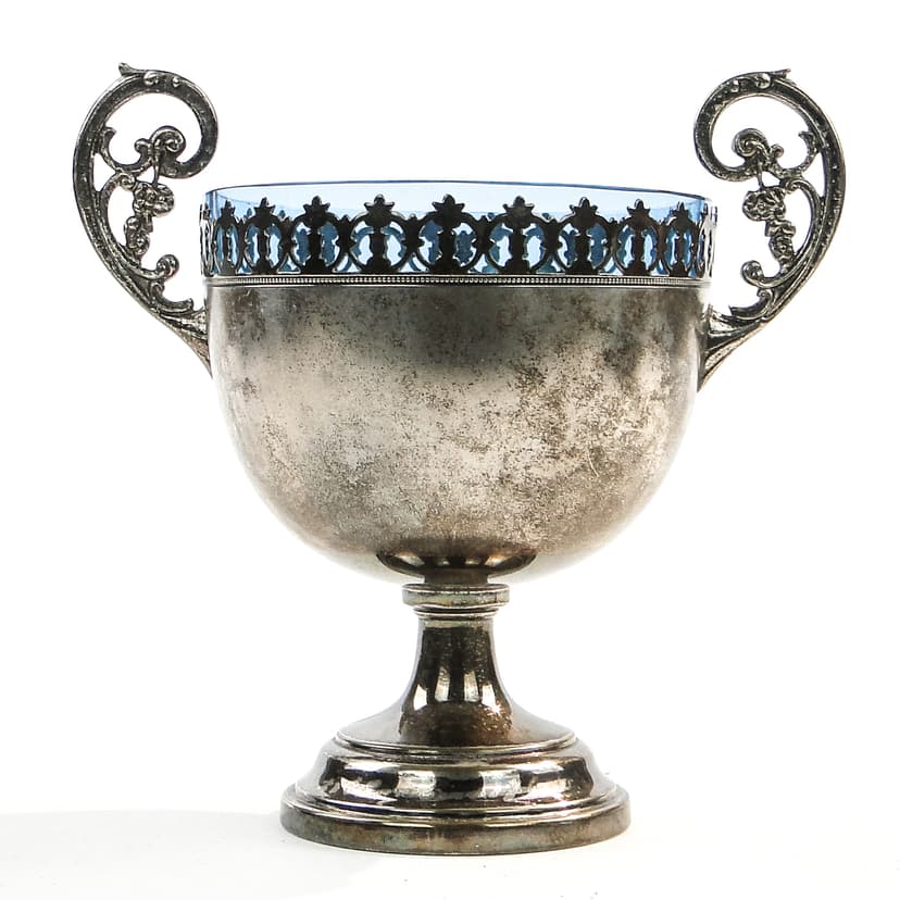 Cukiernica, Art Nouveau, mosiądz srebrzony, WMF, Niemcy, lata 1900