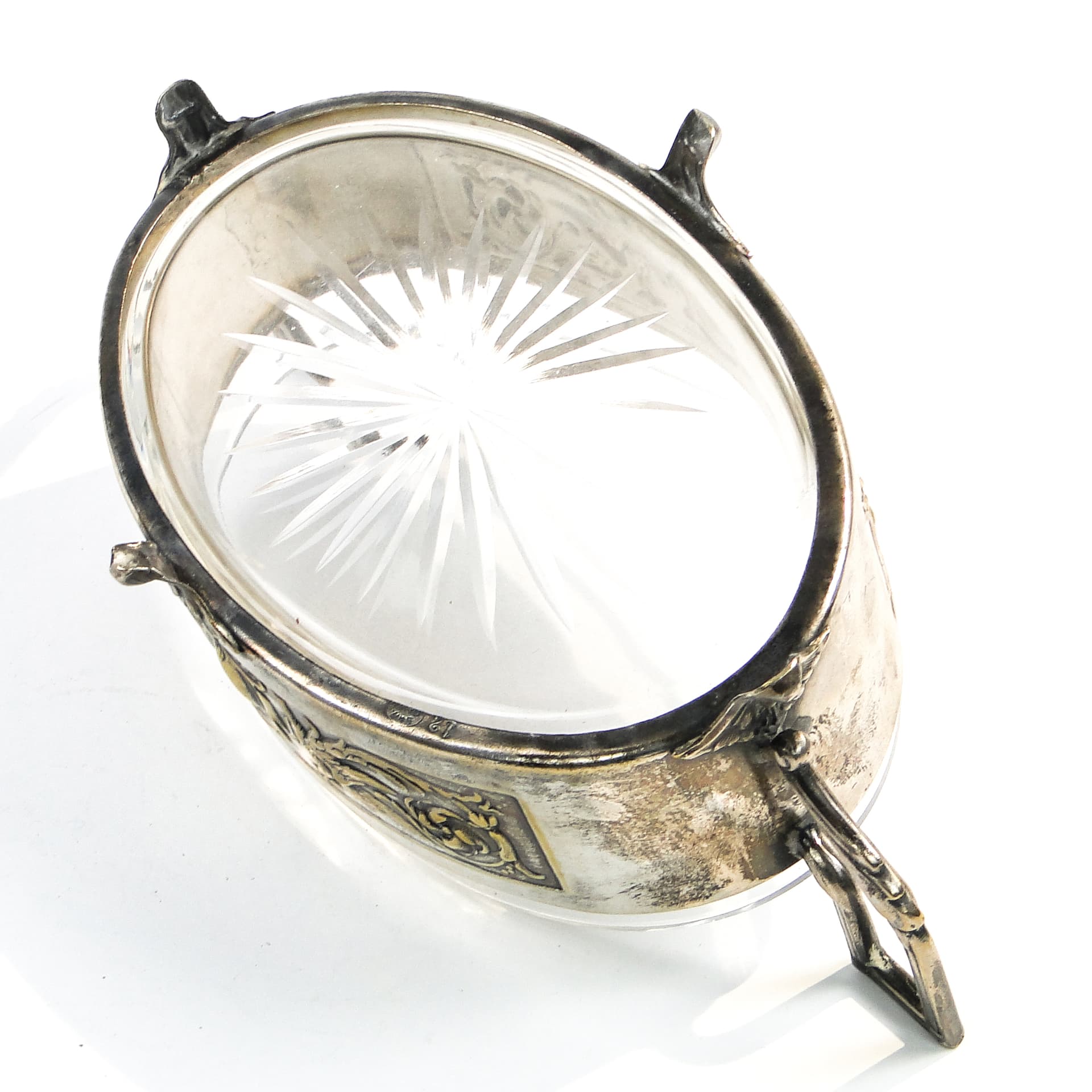 Żardiniera Empire, mosiądz srebrzony, Polska, XIX w. - 97742