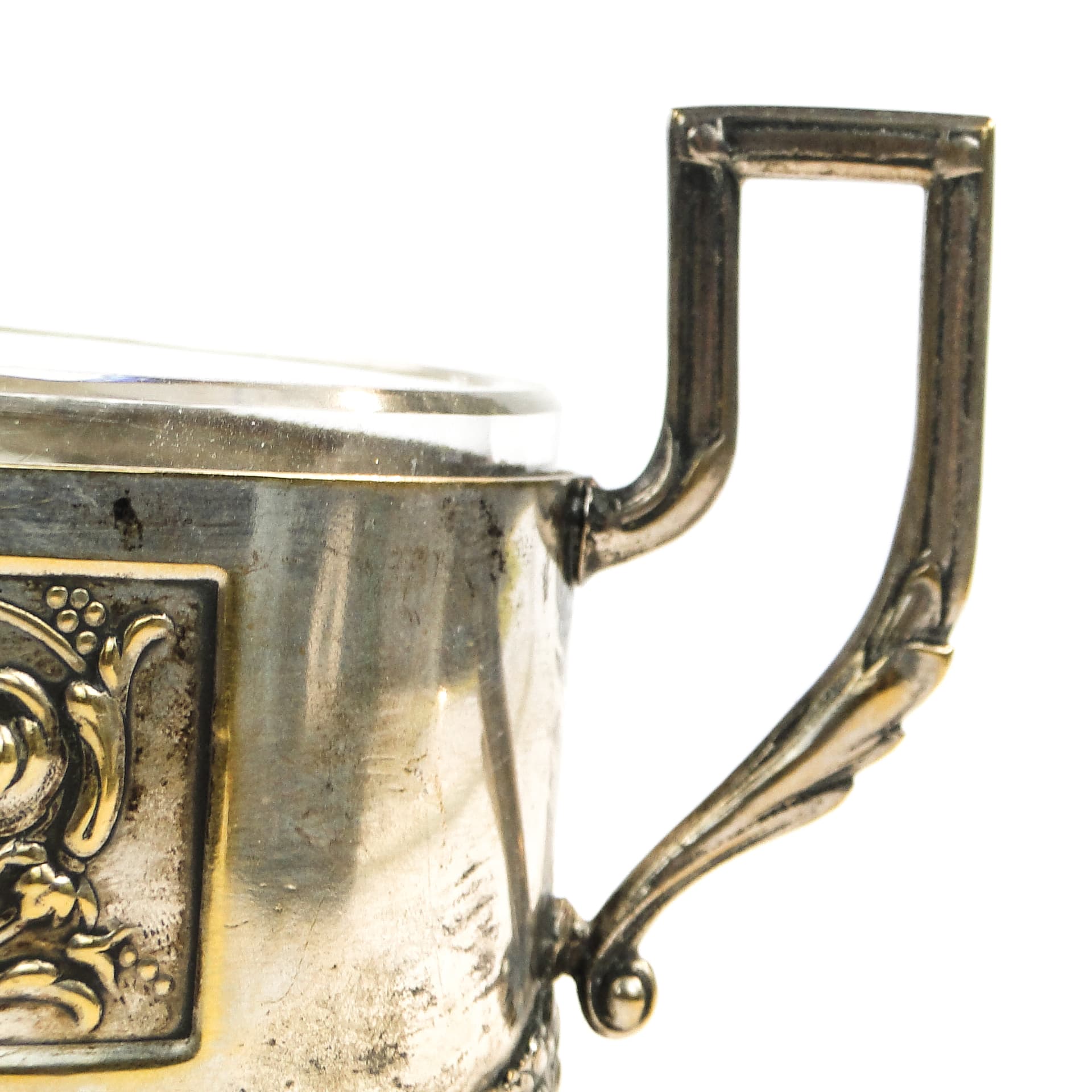 Żardiniera Empire, mosiądz srebrzony, Polska, XIX w. - 97736