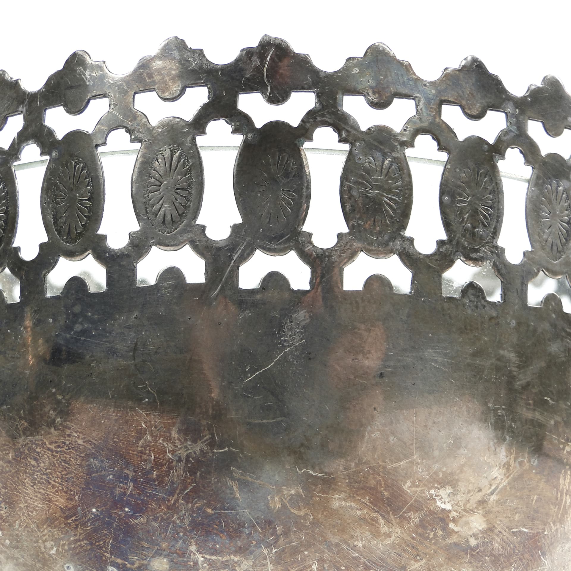 Cukiernica, Art Nouveau, mosiądz srebrzony, WMF, Niemcy, początek XX w. - 97758