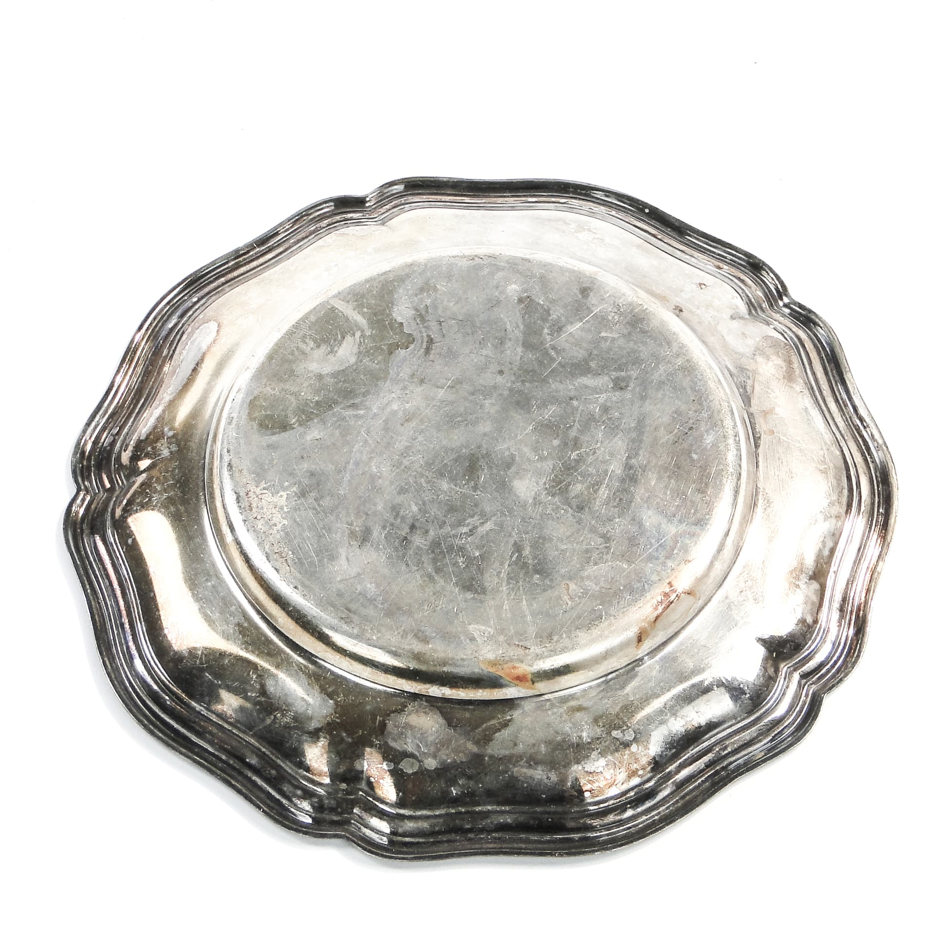 Art Nouveau platter, silver-plated brass, Sweden, 1920s. - 97768