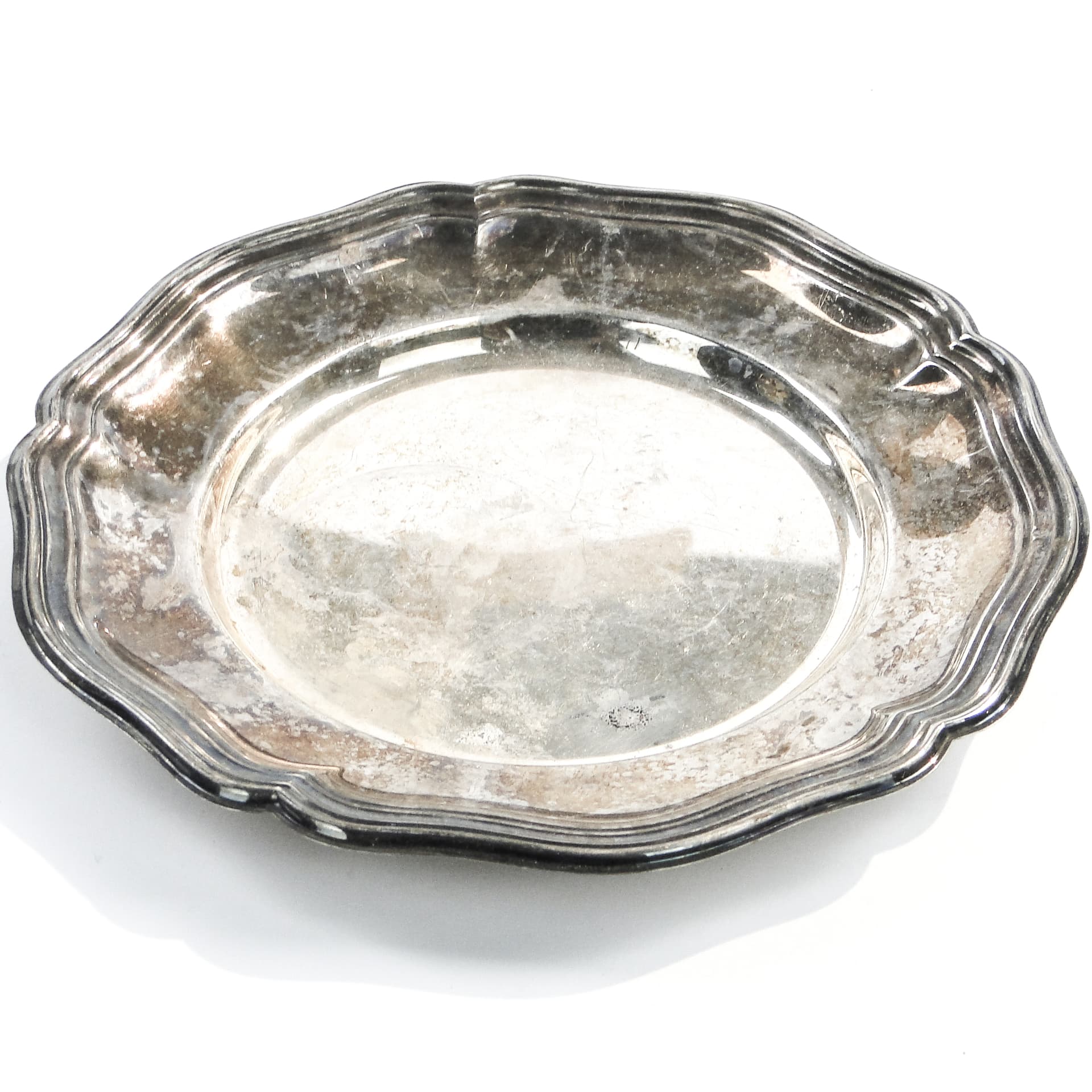 Art Nouveau platter, silver-plated brass, Sweden, 1920s. - 97769