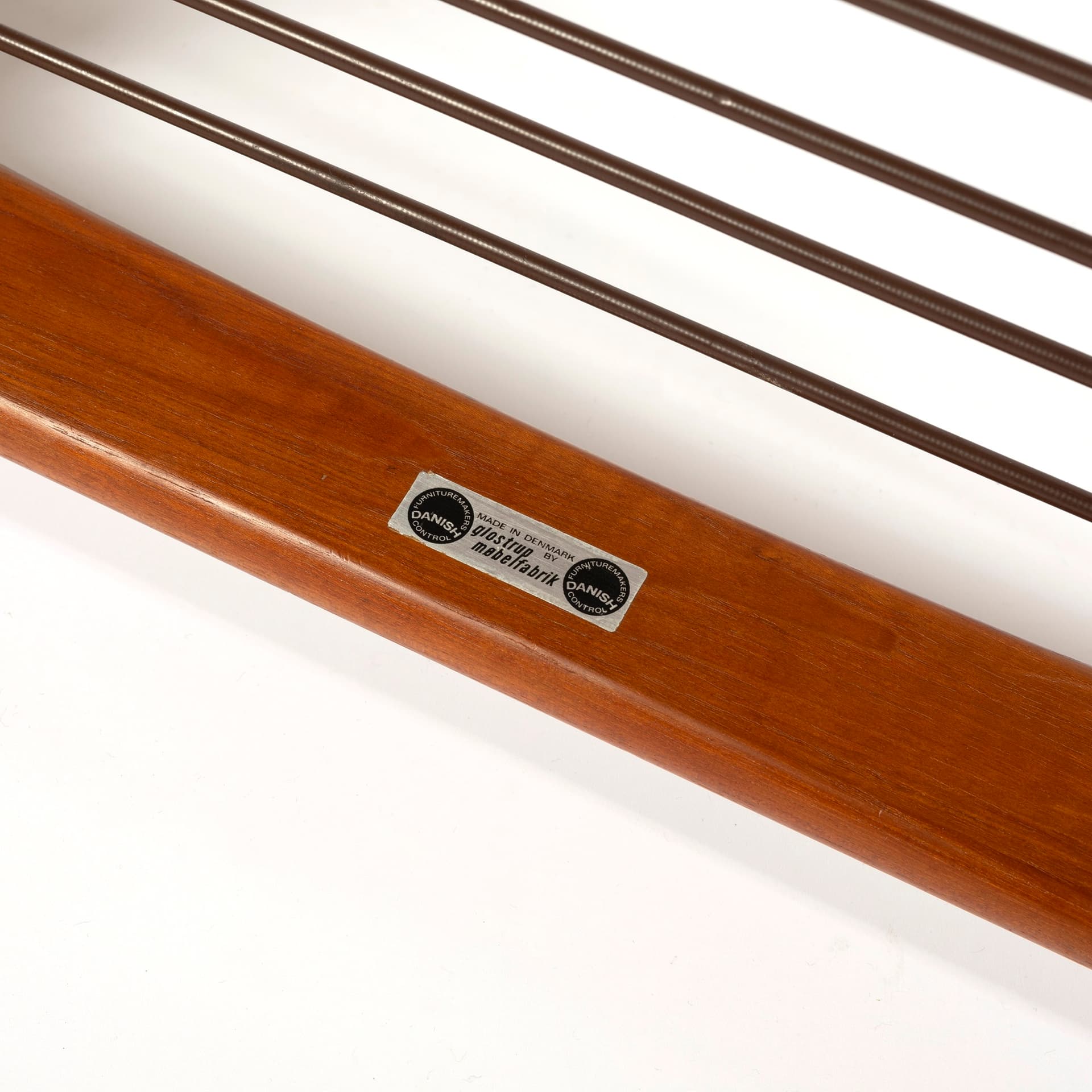 Fotel, wełna czarna, teak, proj. A. Vodder, Glostrup Møbelfabrik, Dania, lata 60. - 95520