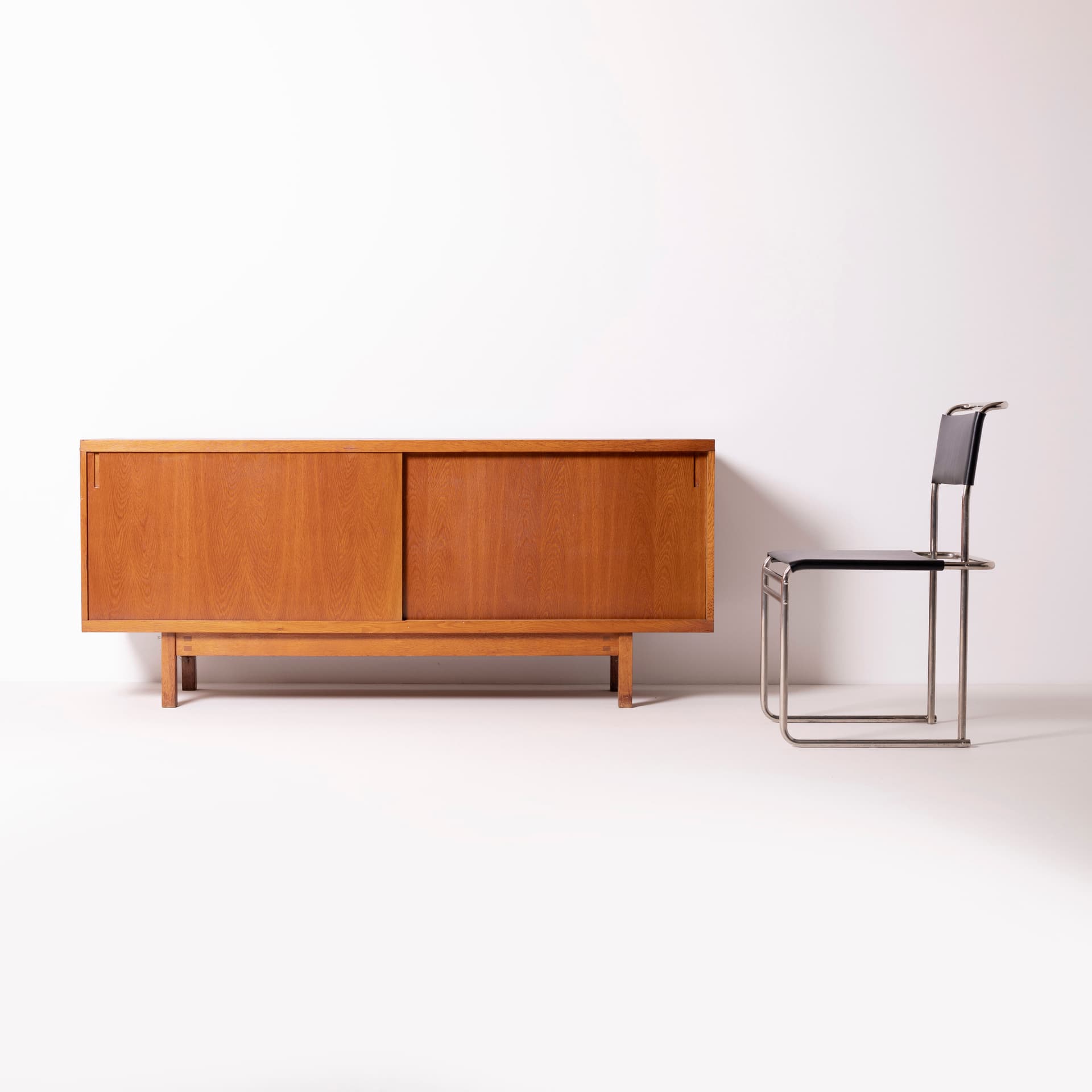 Sideboard ULU, light brown oak, Czechoslovakia, 1960s. - 95662