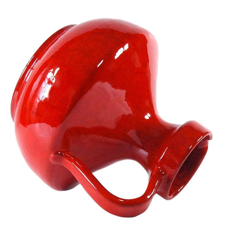 Czerwony ceramiczny wazon, Włochy, lata 60. - 7120