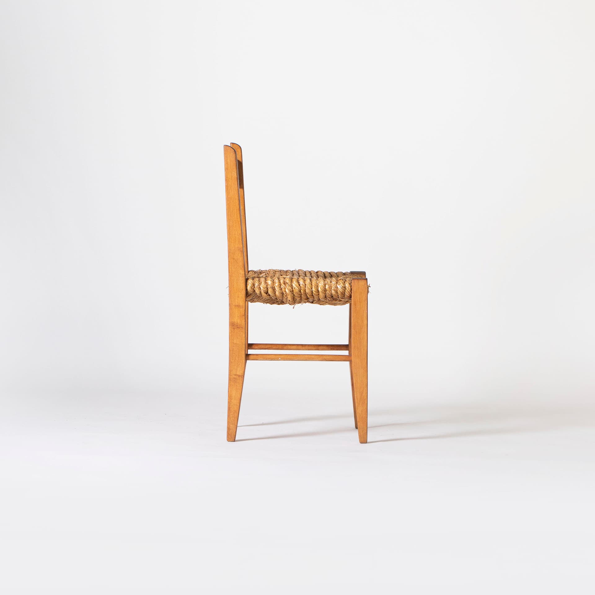 Set of Two Rustic Chairs, beige wood, Poland, 1950s - 96197