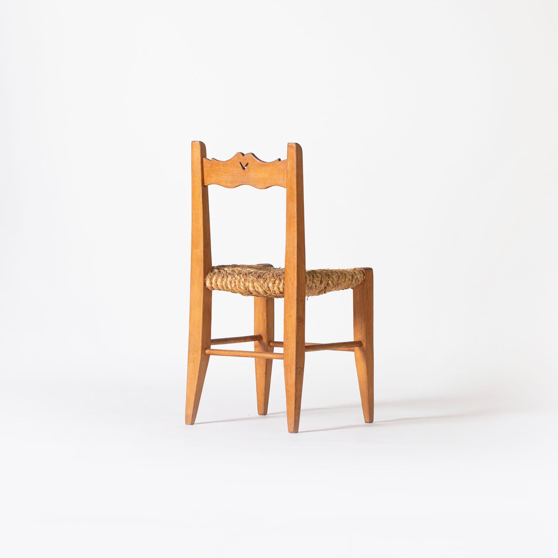 Set of Two Rustic Chairs, beige wood, Poland, 1950s - 96198