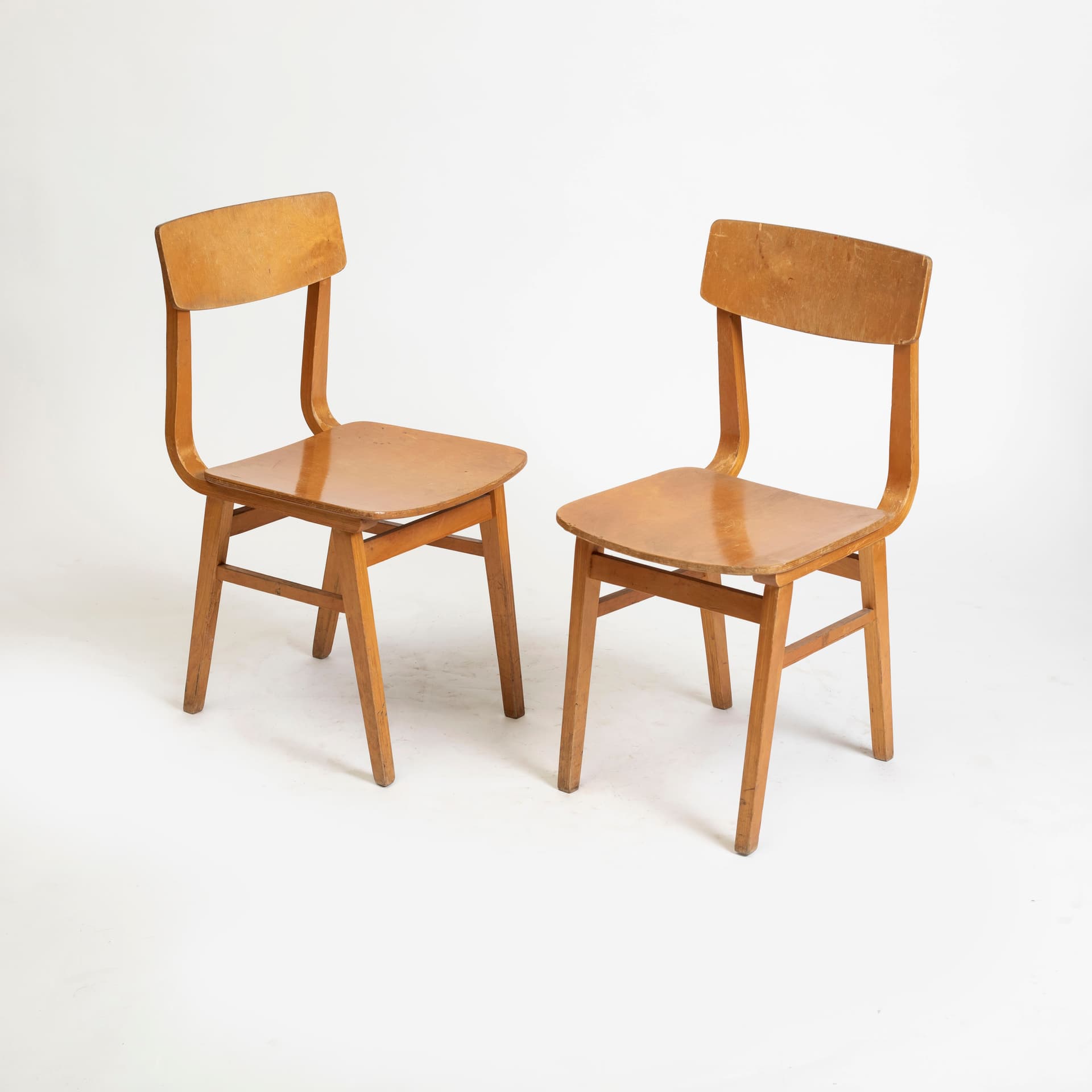 Krzesło, jasnobrązowy, sklejka, Czechosłowacja, lata 60. - 96226