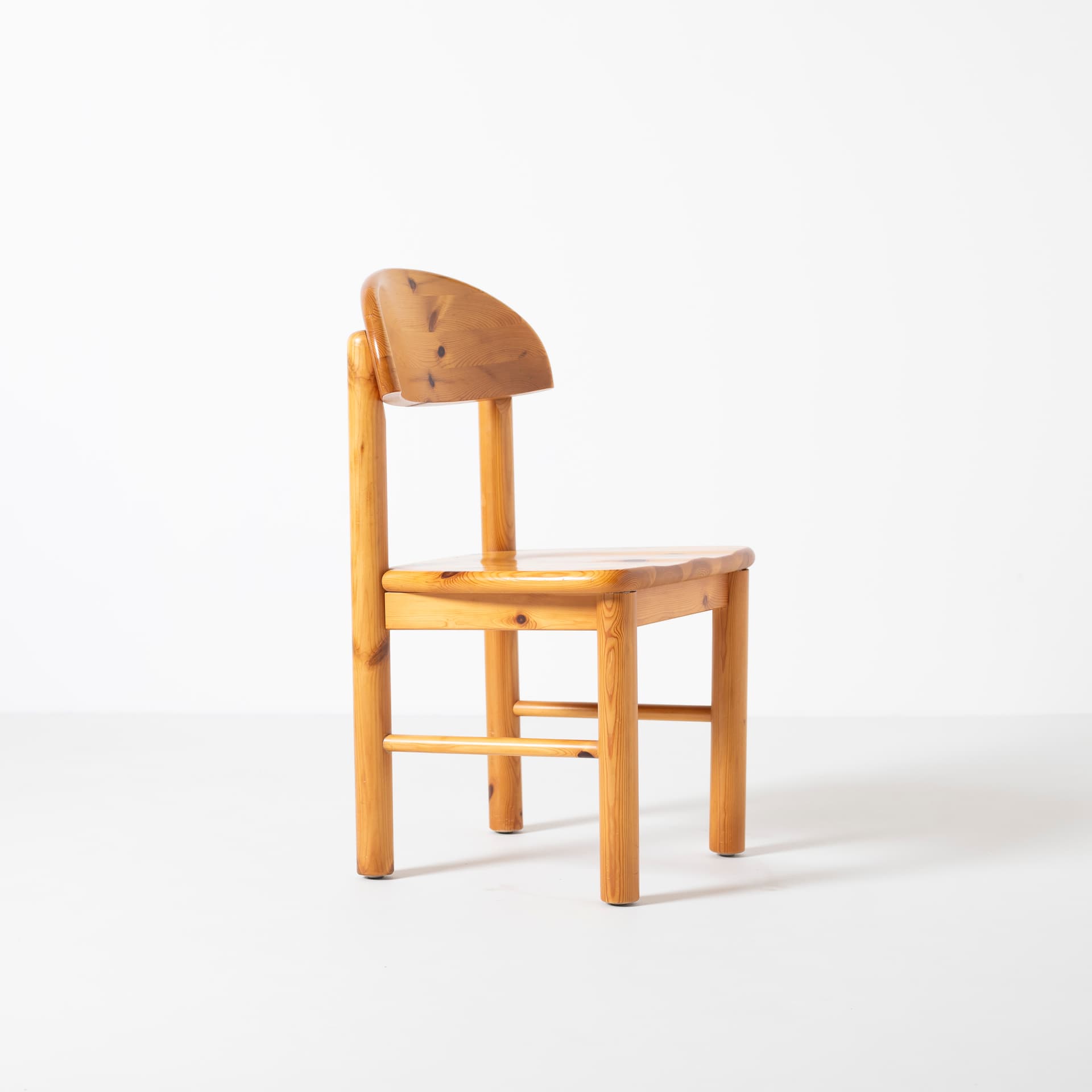Krzesło do jadalni, sosna jasnobrązowa, proj. R. Daumiller, Dania, lata 70. - 96239