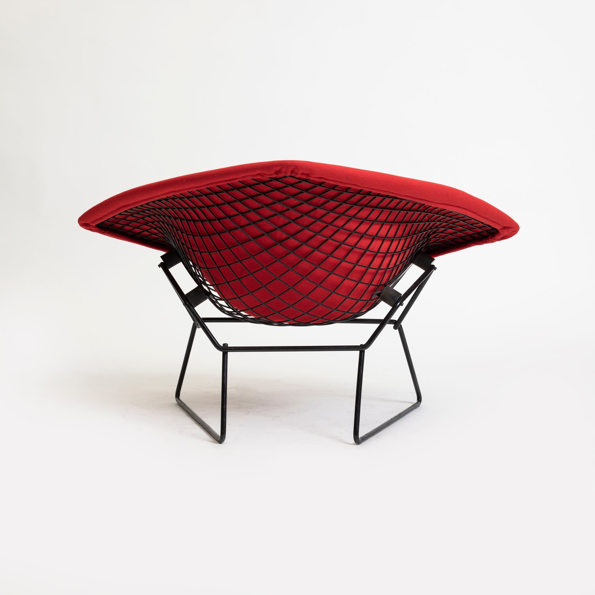 Armchair Large Diamond, red, by H. Bertoia, Knoll, USA, 1960s. - 96608