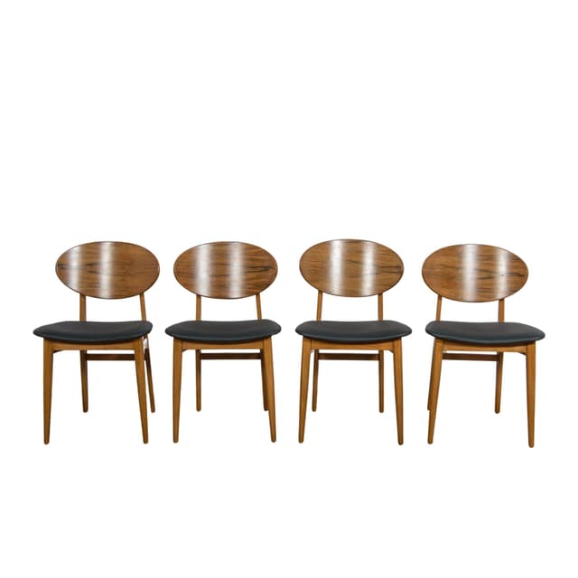 Komplet czterech krzeseł Art Deco, Wielka Brytania, lata 50. - WYMIARY