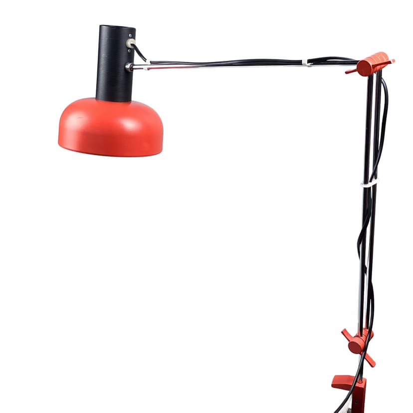 Lampa biurkowa, pomarańczowy, metal, proj. J. Hůrka, Napako, Czechosłowacja, lata 60.