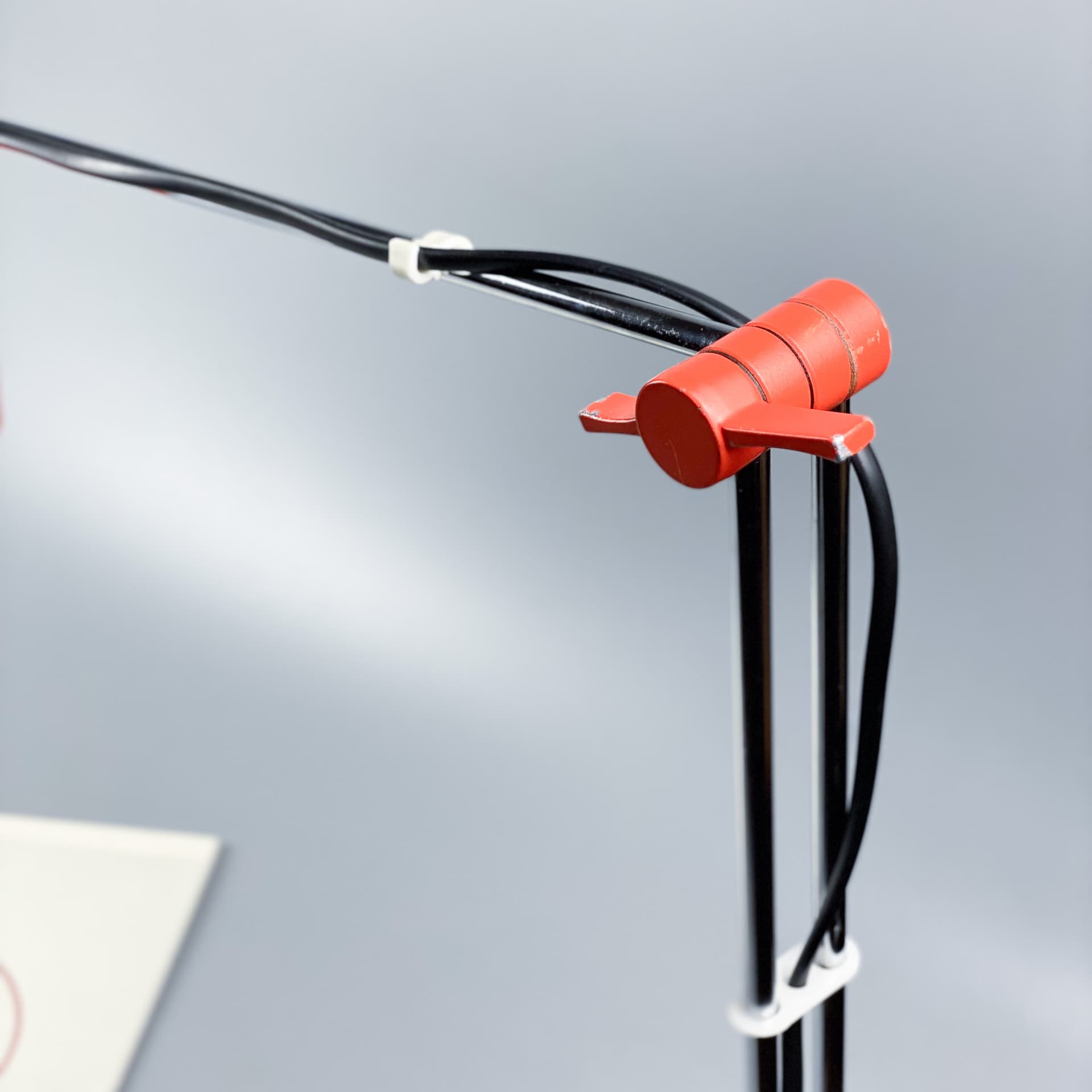 Desk lamp, orange metal, by J. Hůrka, Napako, Czechoslovakia, 1960s. - 96829