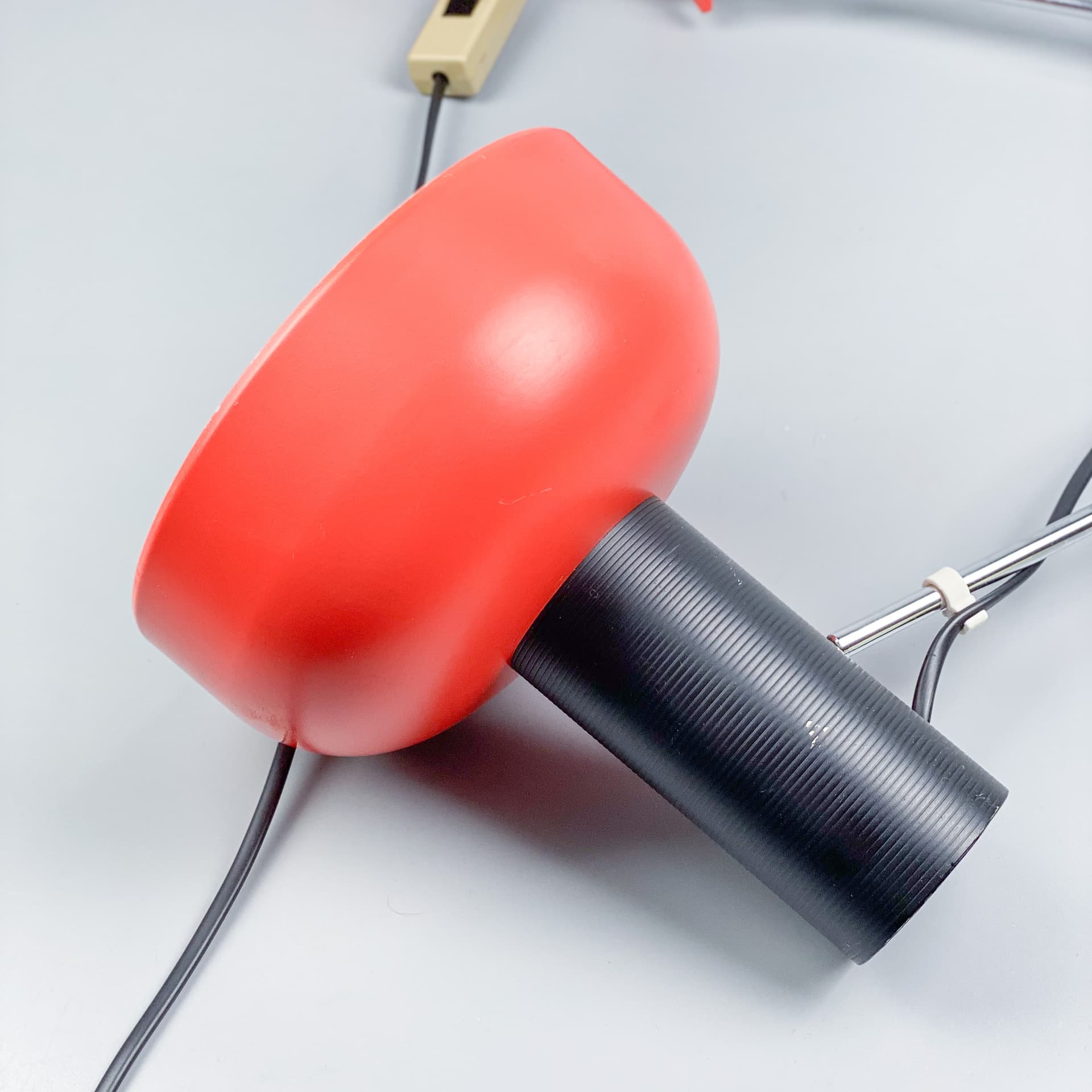 Desk lamp, orange metal, by J. Hůrka, Napako, Czechoslovakia, 1960s. - 96820