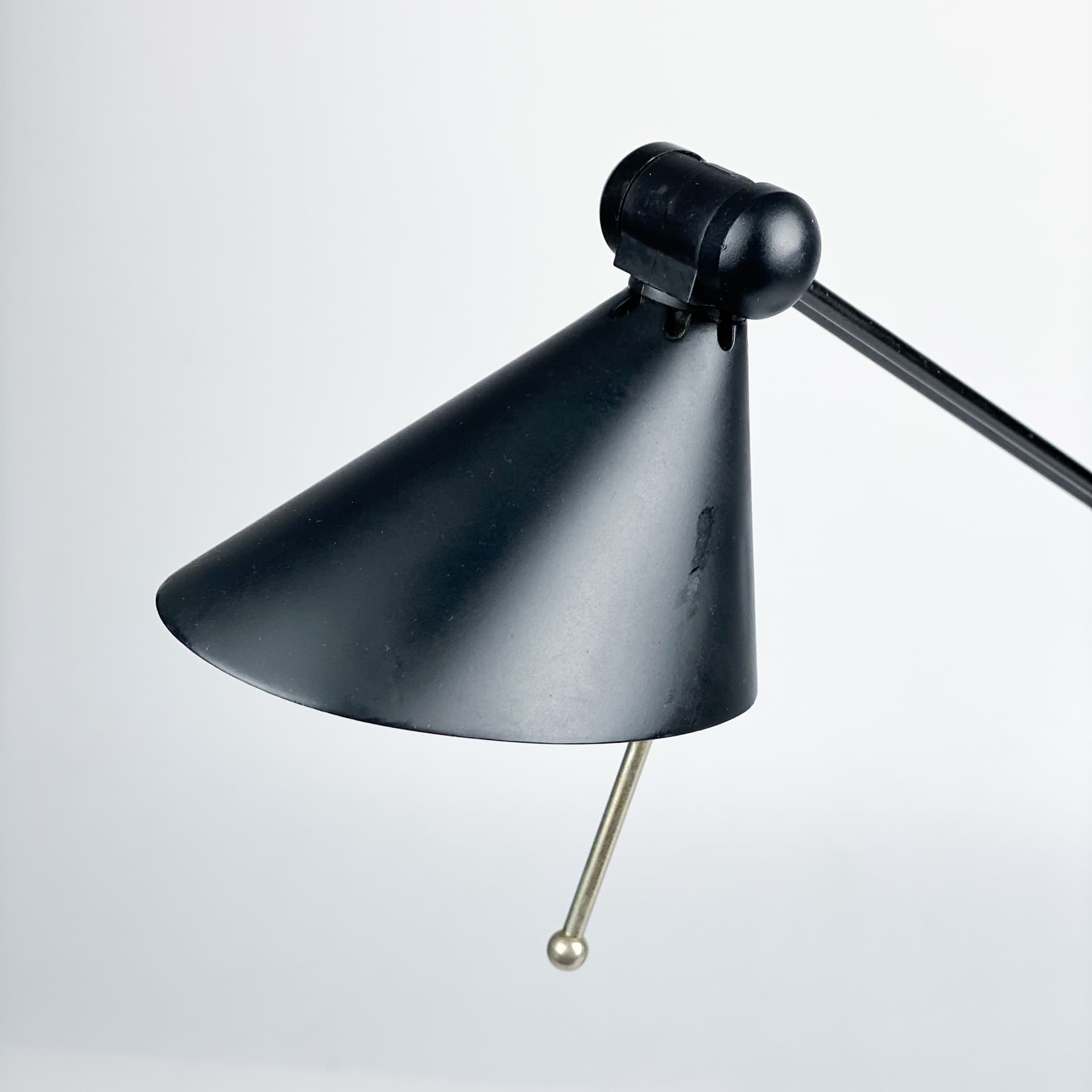 Desk lamp postmodern, black metal, Germany, 1980s. - 97008