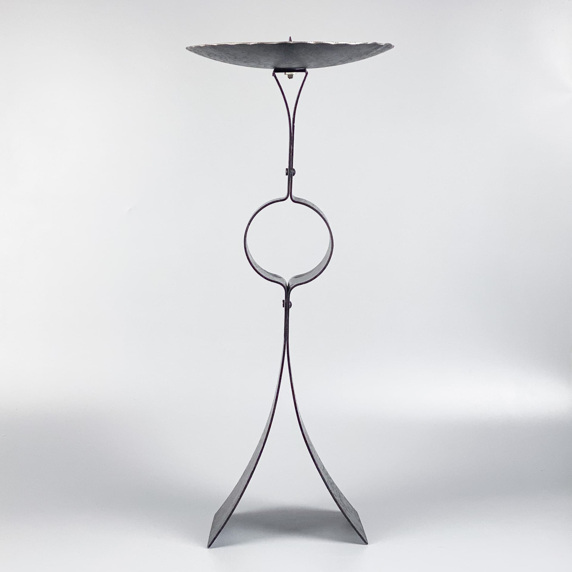 Candleholder Brutalism, black metal, Germany, 1970s. - 97076