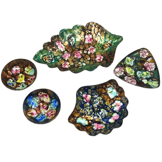 Multicolor Enamelled Dishes, Norway, 1970s - DIMENSION