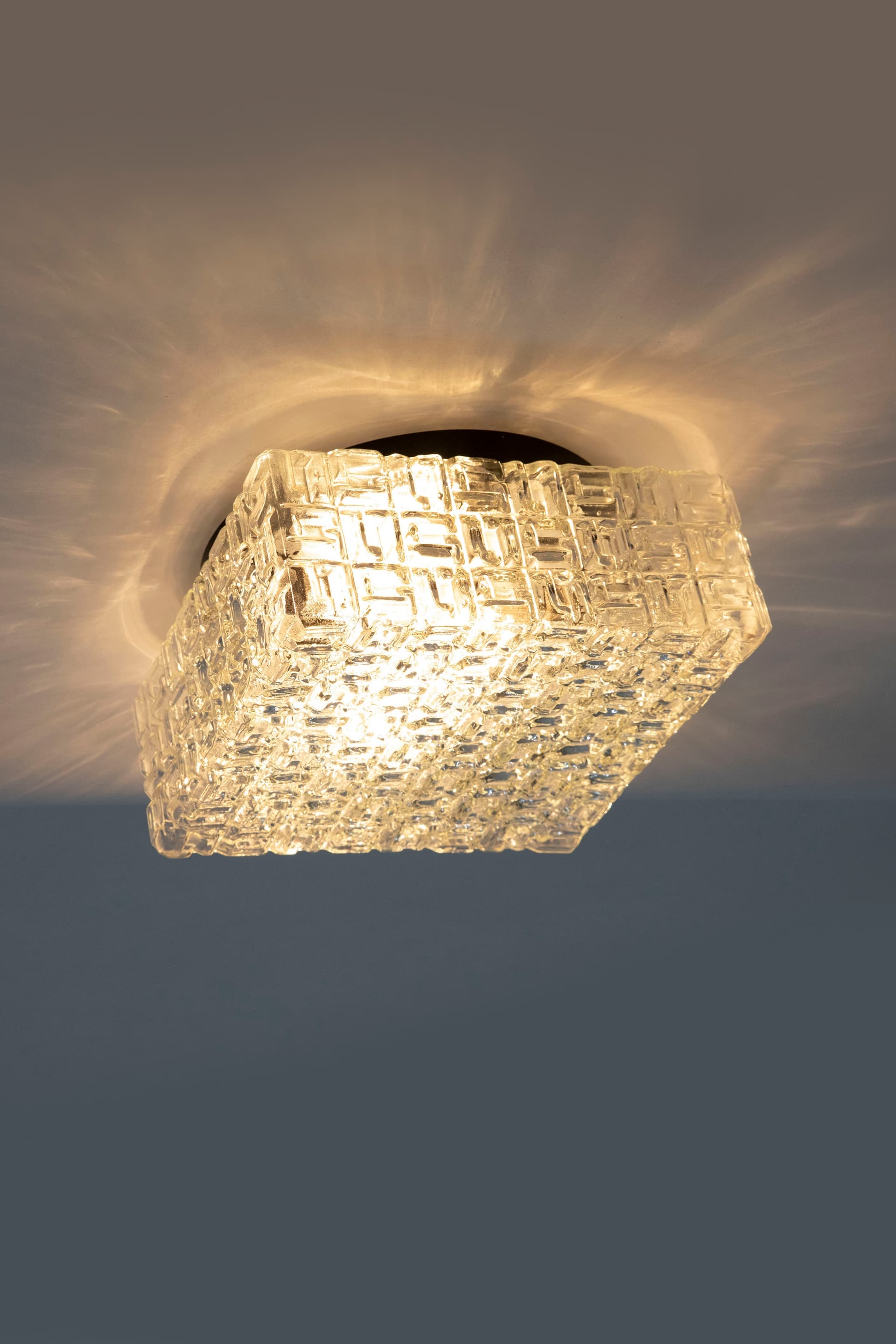 Kinkiet, transparentny, szkło, Czechy, lata 60. - 97190