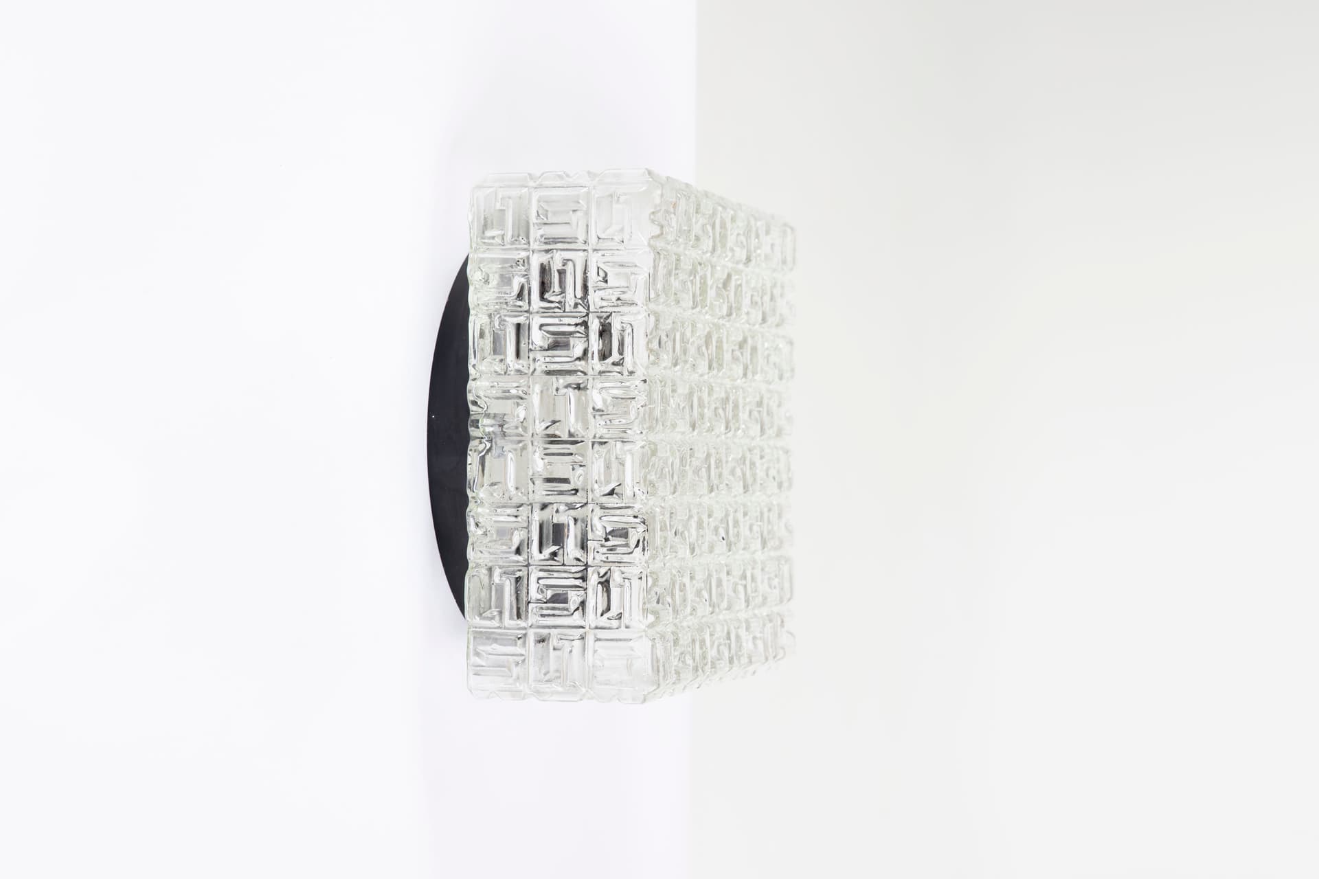 Kinkiet, transparentny, szkło, Czechy, lata 60. - 97195