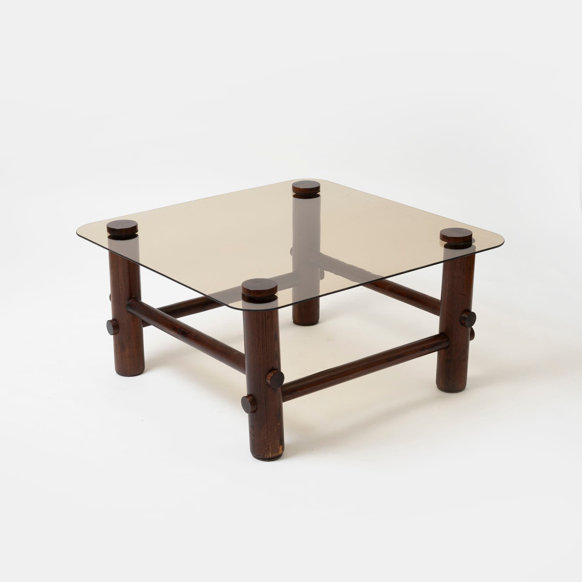 Komplet Bjorn, drewno brązowy, proj. A. Kuczma, Polska, lata 70. - 97227