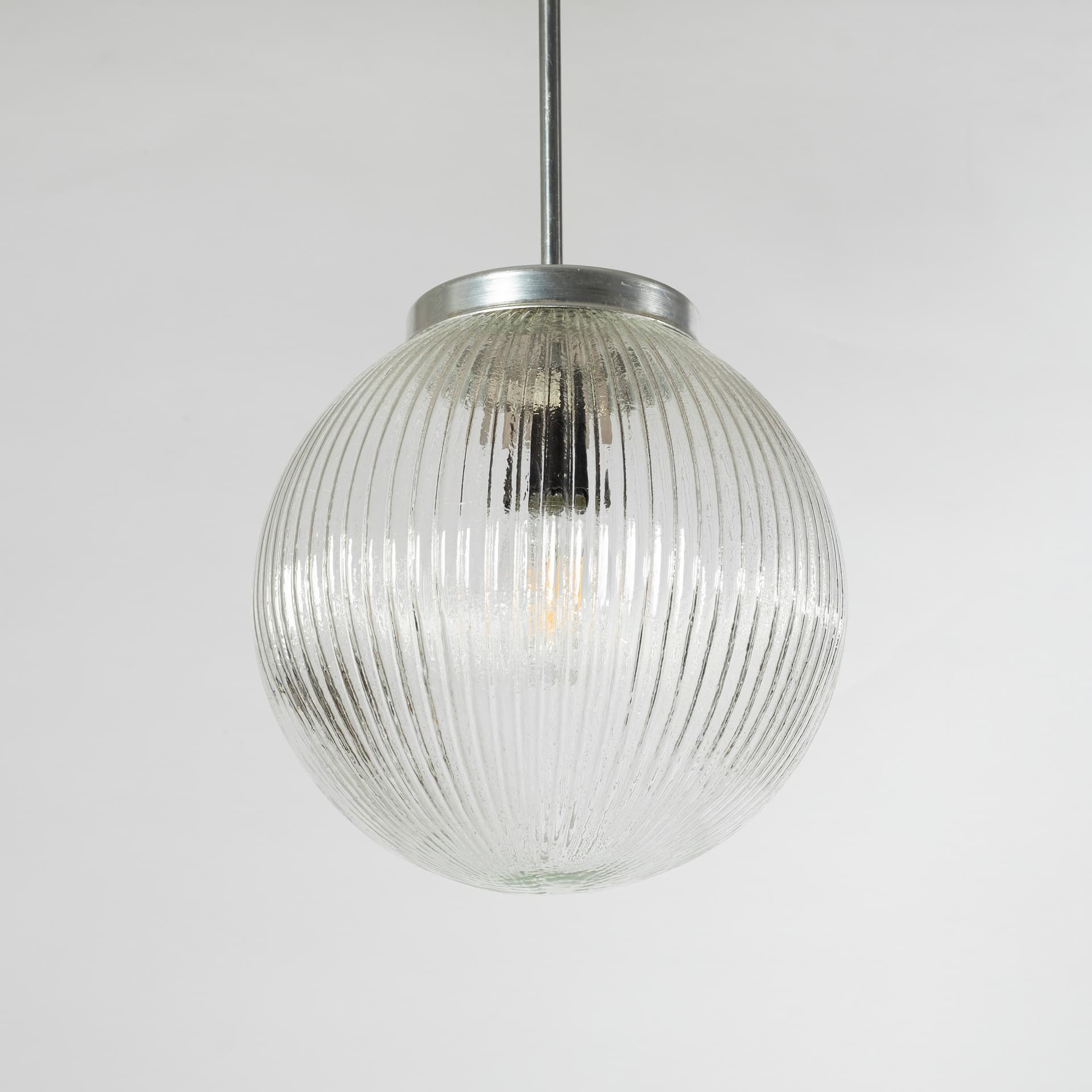 Lampa wisząca, transparentny, szkło, Czechosłowacja, lata 60. - 97320