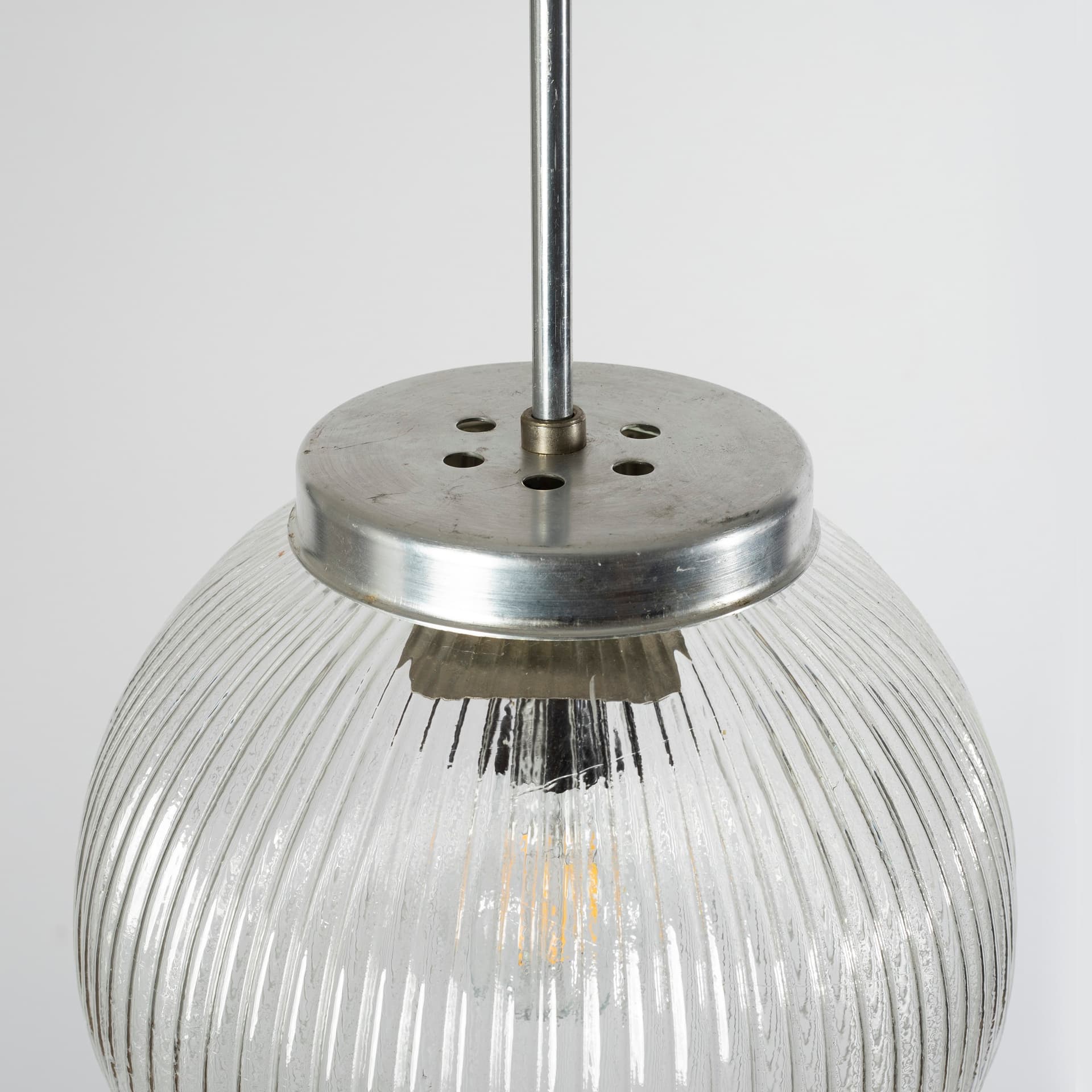 Lampa wisząca, transparentny, szkło, Czechosłowacja, lata 60. - 97322