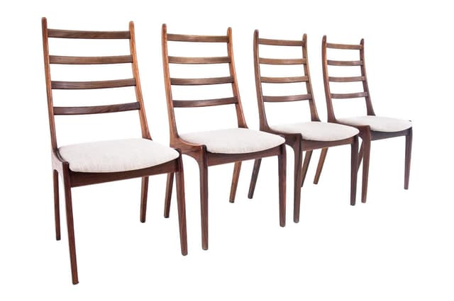 Rosewood Set of 4 Chairs, by K. Kristiansen for Korup Stolefabrik, Denmark, 1960s - DIMENSION