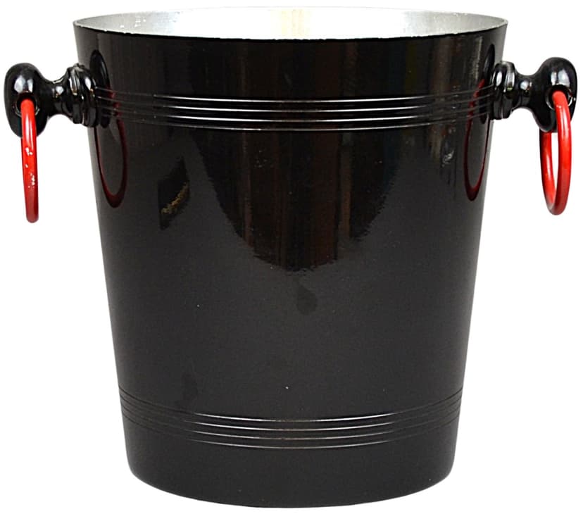 Cooler do wina, Bollinger, czarny, aluminium, Francja, lata 70.