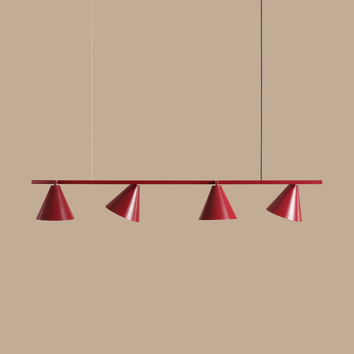 Lampa wisząca Form 4 czerwona, Artera - 103113