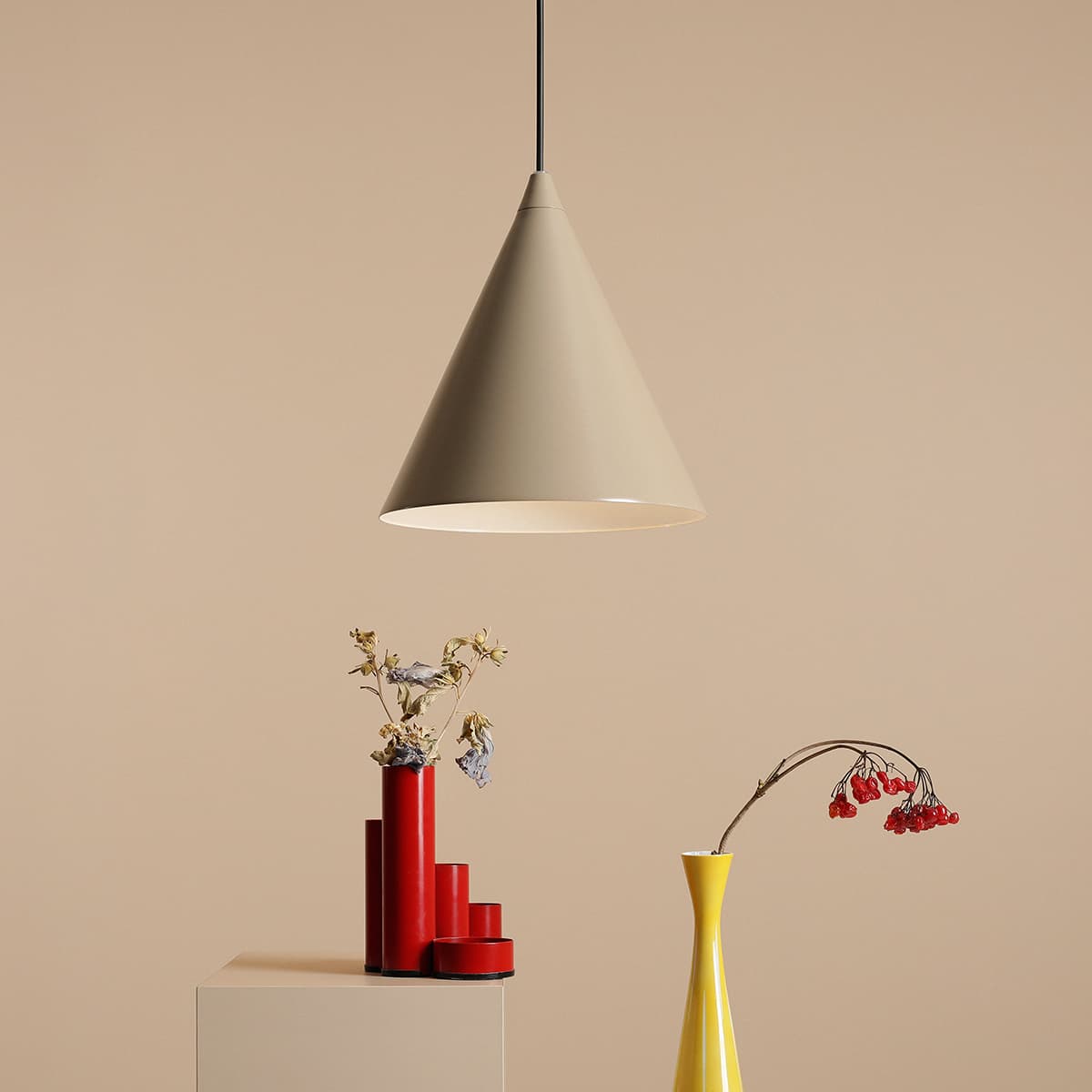 Lampa wisząca Form beżowa, Artera - 103105