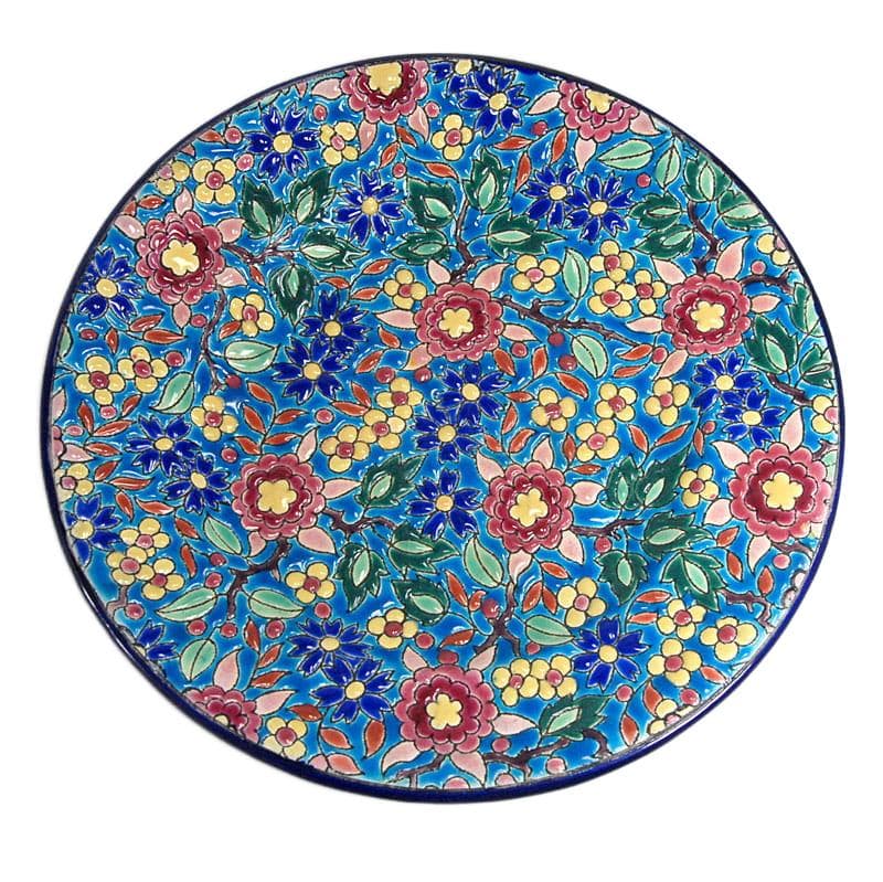 Blue Decorative Plate, Faïenceries et Emaux de Longwy, France, 1930s - 7199