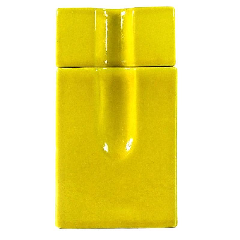 Cytrynowo-żółty pojemnik ceramiczny, proj. A. Riguccini, Włochy, lata 70. - 7241