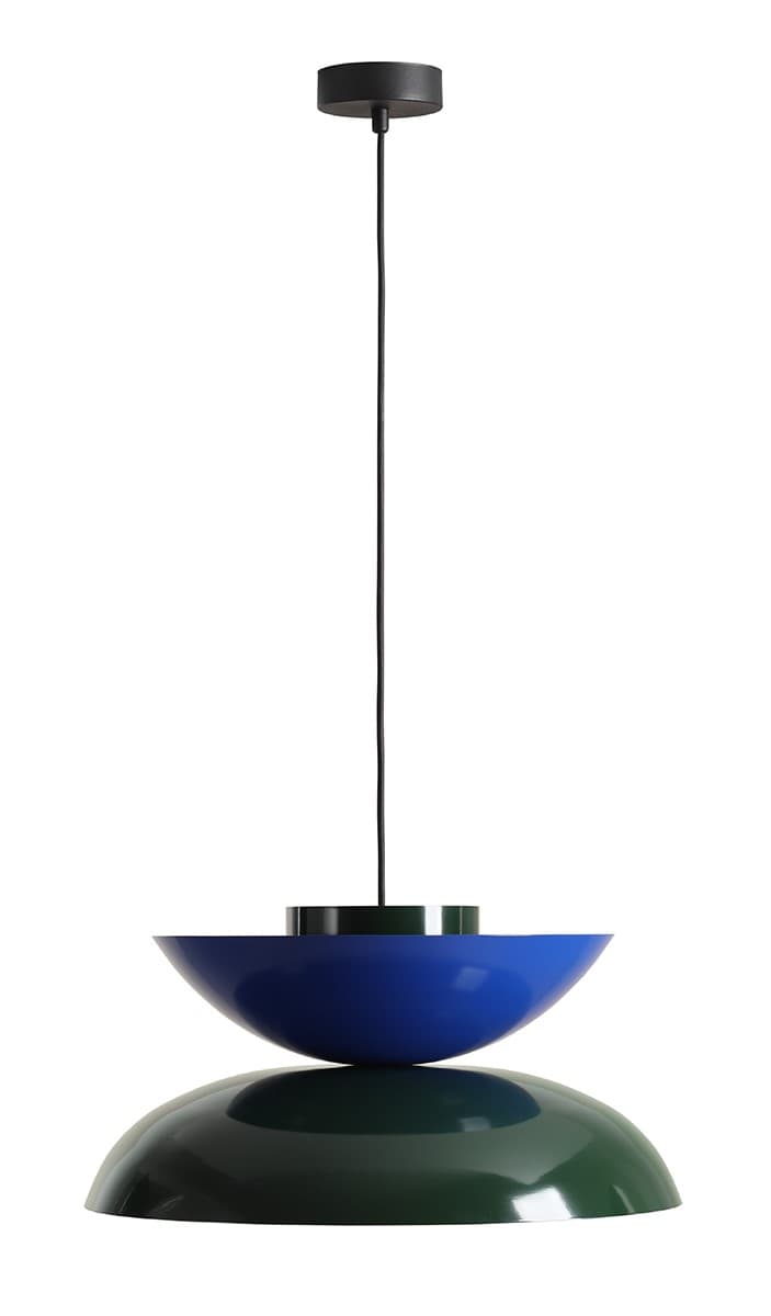 Lampa wisząca Millo Dark niebiesko-zielona, Artera