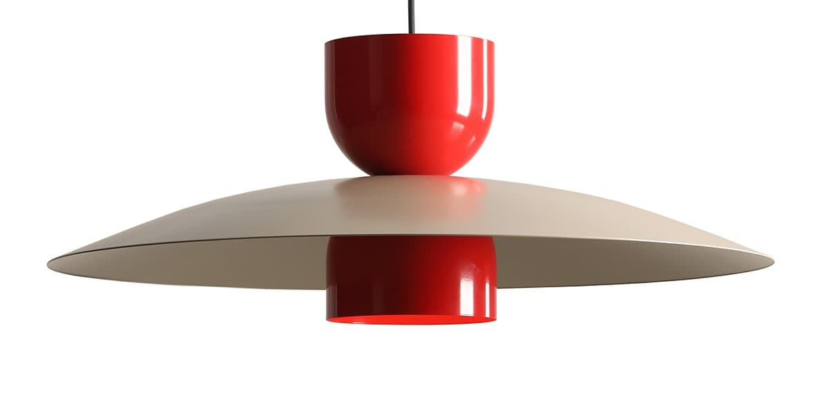 Lampa wisząca Nutta czerwona, Artera