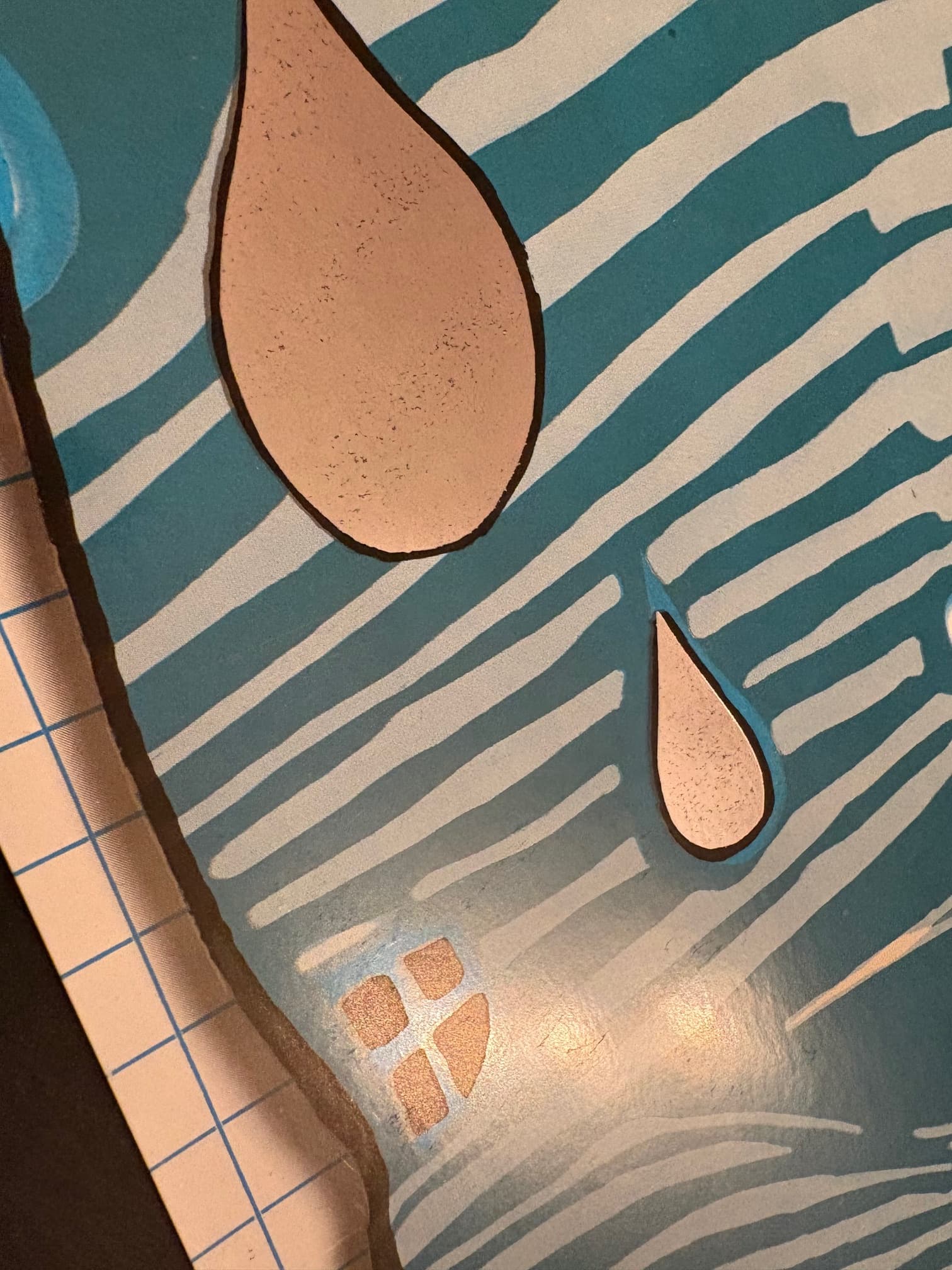 Poster Save the Rain 85x59.5 cm, multicolor paper, by F. Hundertwasser, Switzerland, 1980s. - 97998