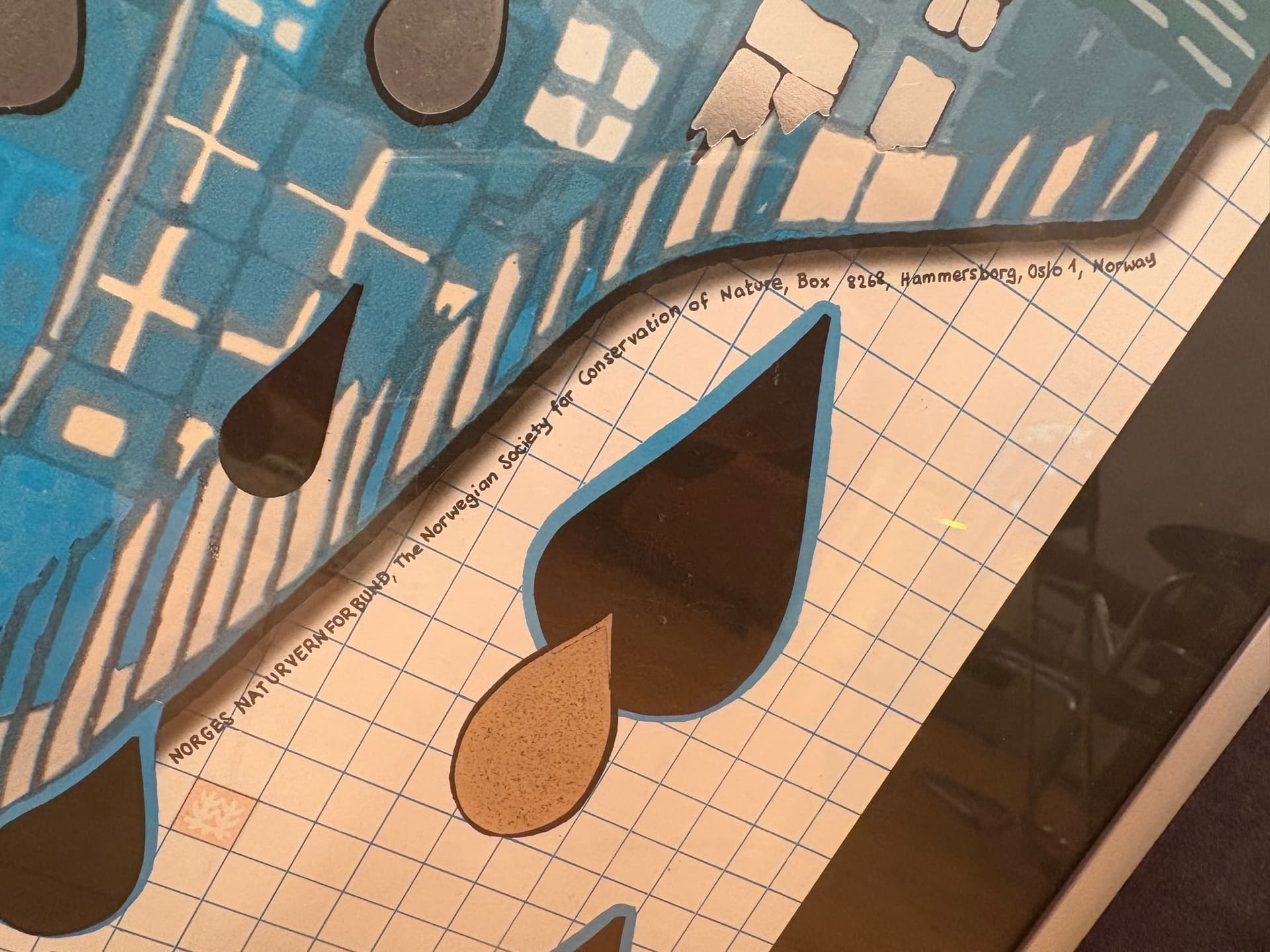 Poster Save the Rain 85x59.5 cm, multicolor paper, by F. Hundertwasser, Switzerland, 1980s. - 98004