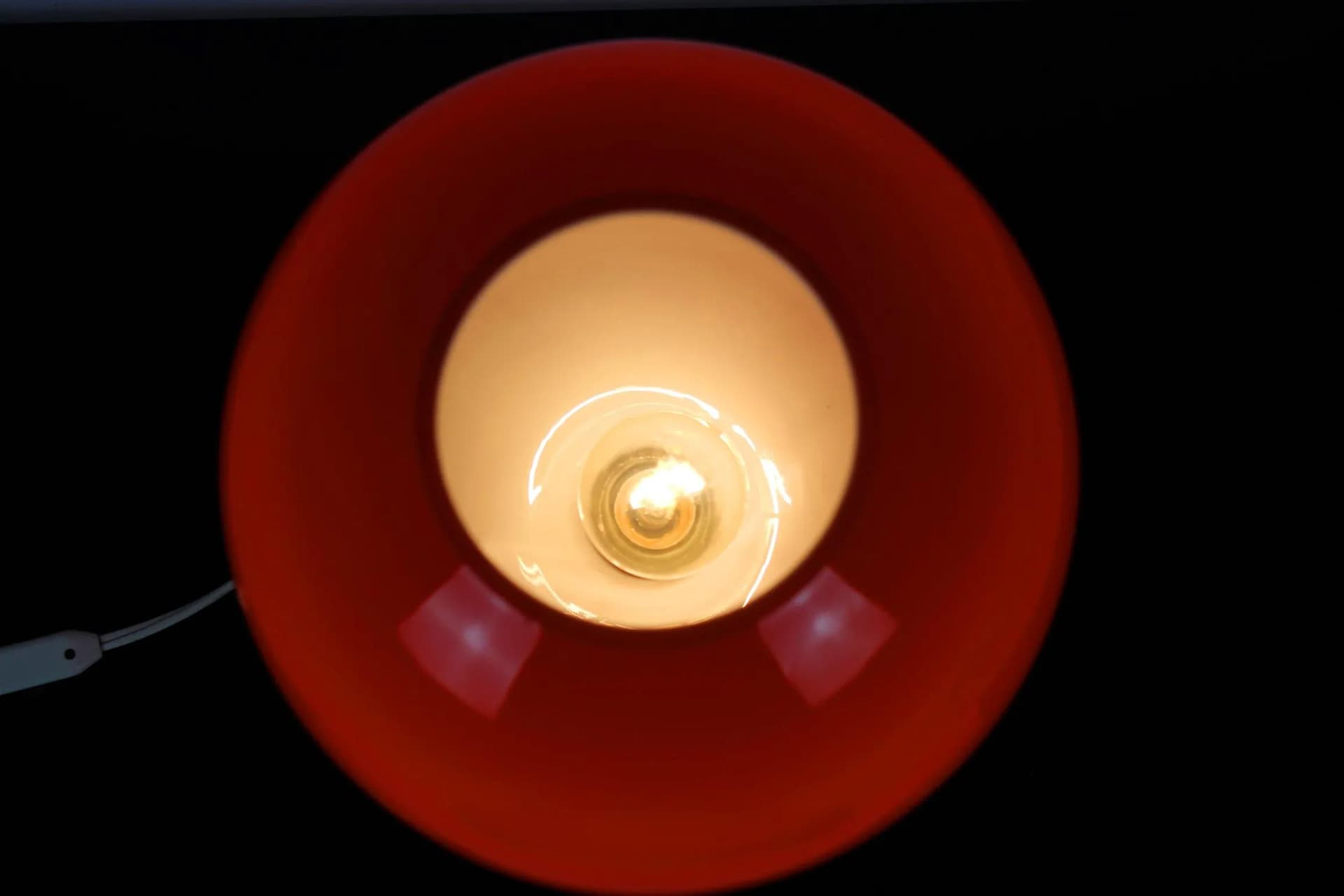 Lampa stołowa, pomarańczowy, szkło, proj. S. Tabery, OPP Jihlava, Czechosłowacja, lata 70. - 98040