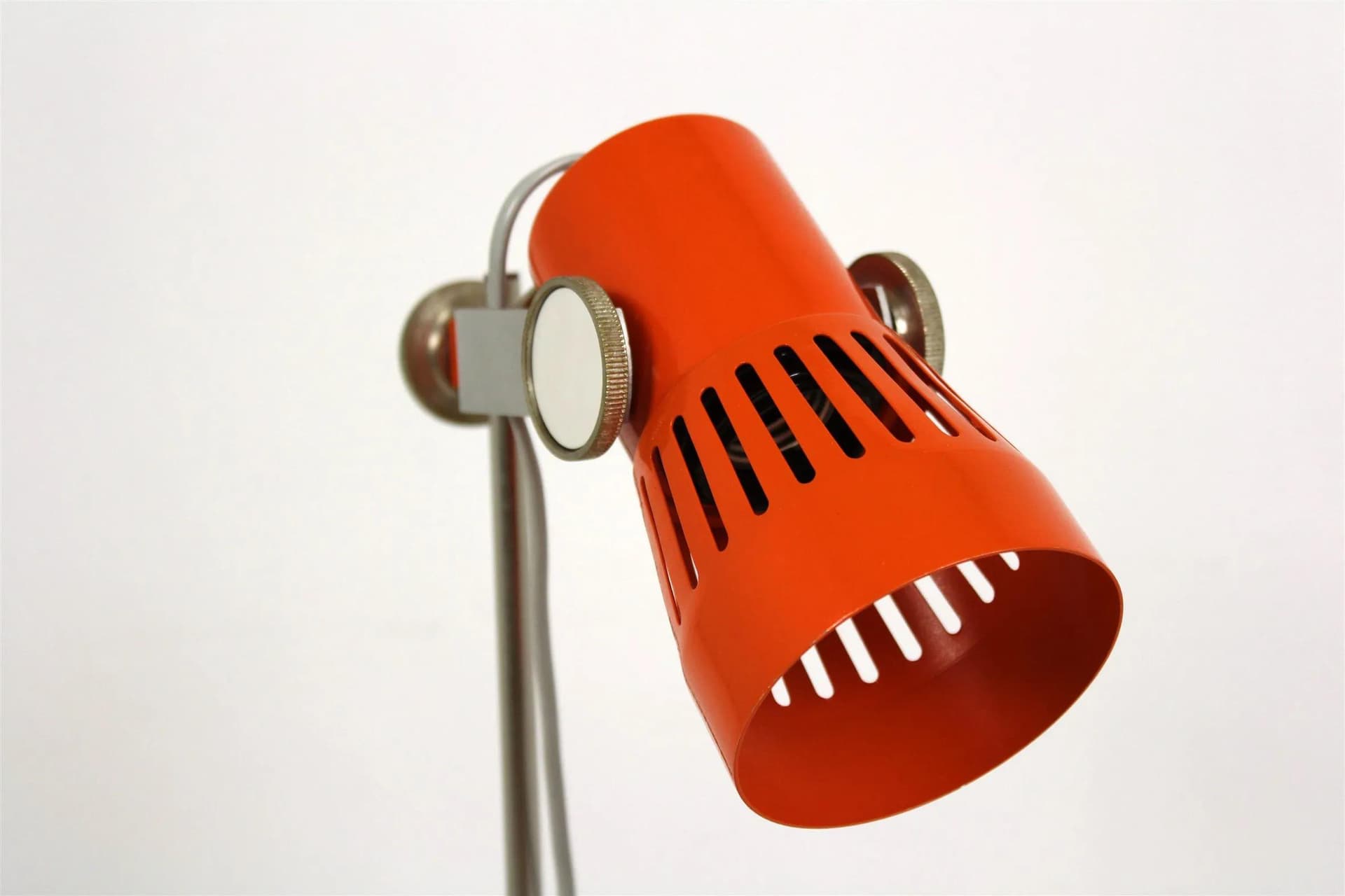Desk lamp, orange metal, by P. Grus, Czech Republic, 1970s. - 98218