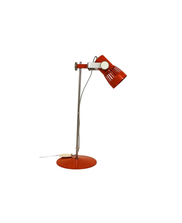 Desk lamp, orange metal, by P. Grus, Czech Republic, 1970s. - DIMENSION