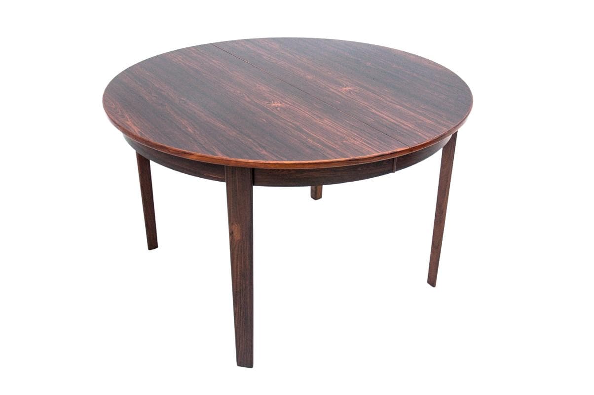 Rosewood Round Dining Table, Denmark, 1960s