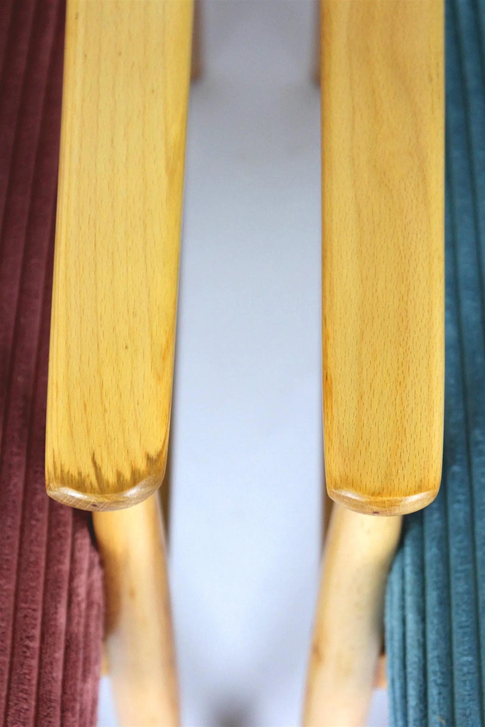 Para foteli, multikolor, sztruks, drewno buk, Polska, lata 60. - 98097