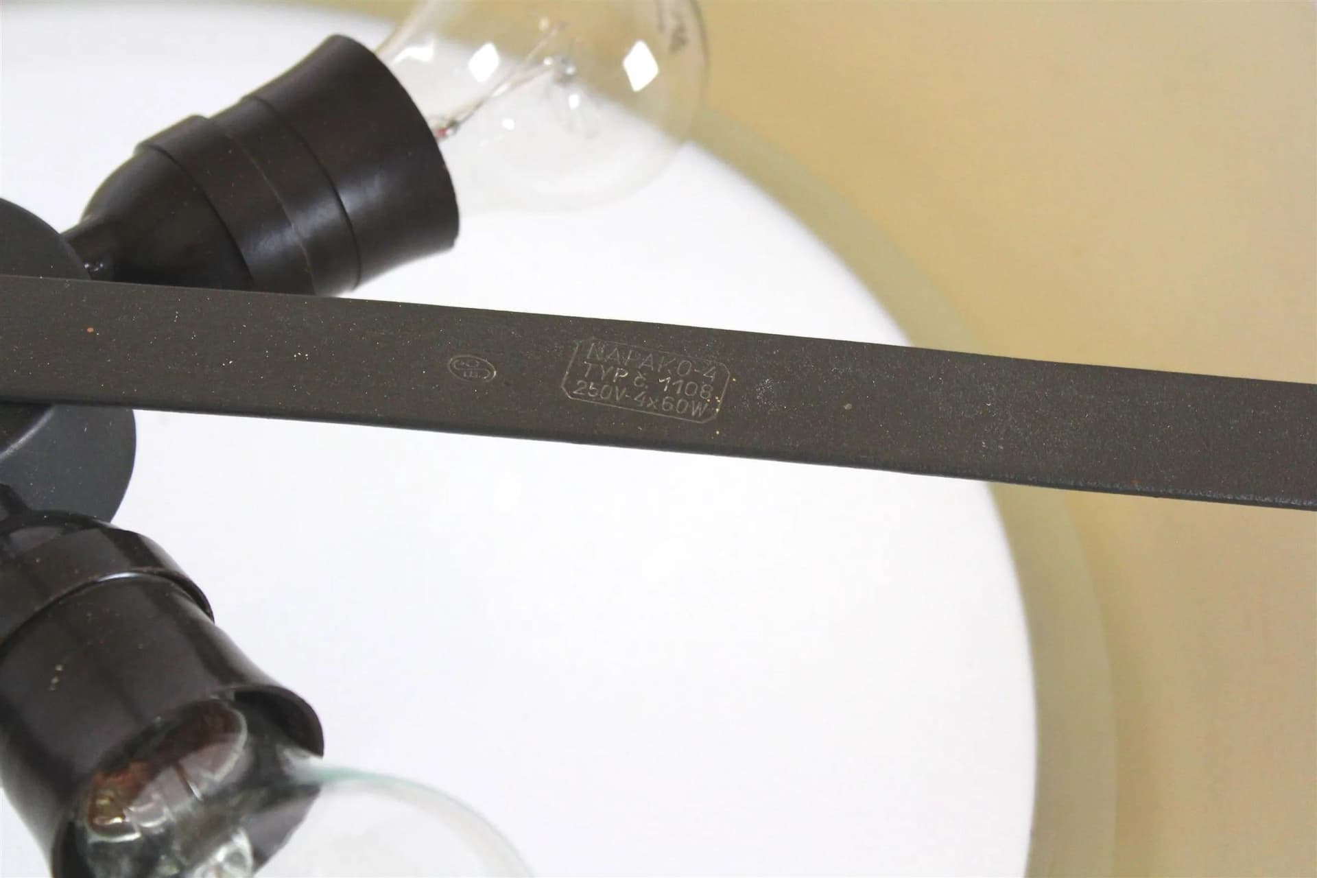 Lampa wisząca UFO, Bauhaus, chrom, szkło, proj. J. Hurka, Napako, Czechy, lata 30. - 98251