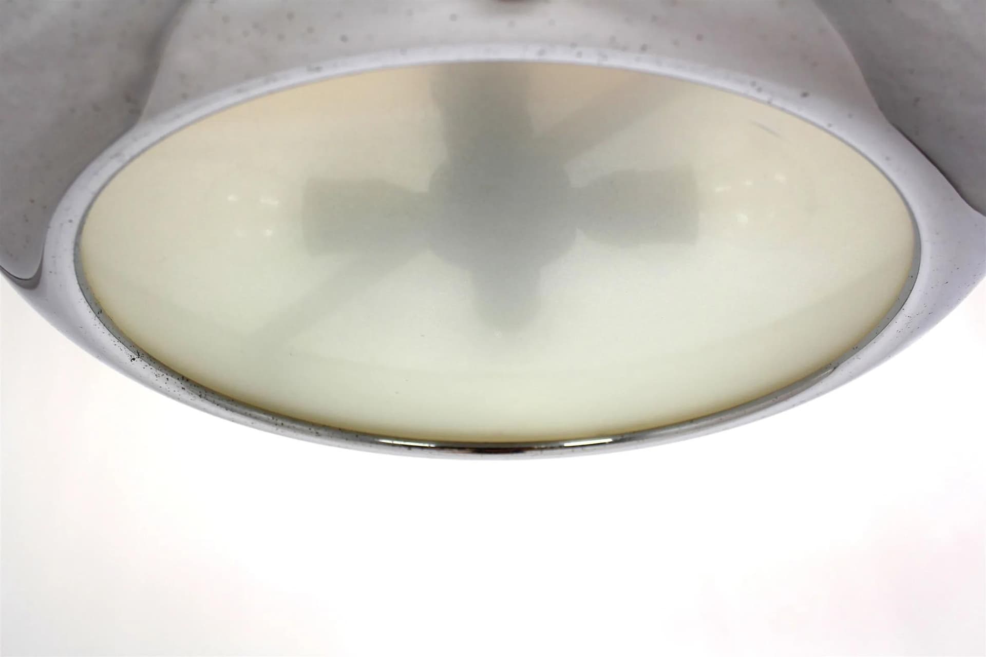 Lampa wisząca UFO, Bauhaus, chrom, szkło, proj. J. Hurka, Napako, Czechy, lata 30. - 98253