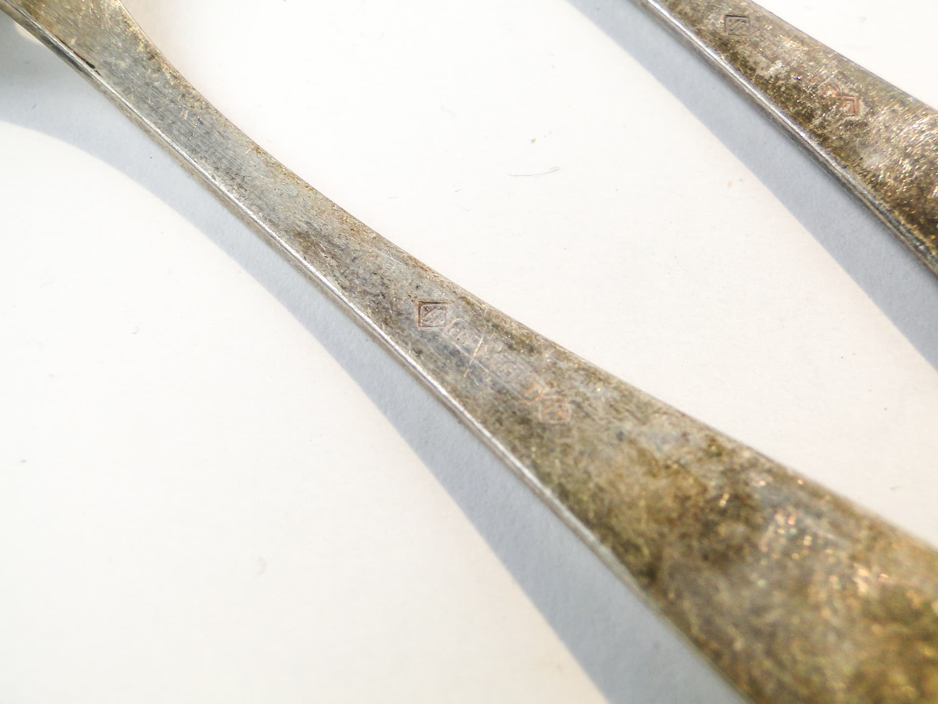 Zestaw łyżeczek do mokki, mid-century modern, mosiądz srebrzony, D. Fraget, Polska, lata 50. - 98753