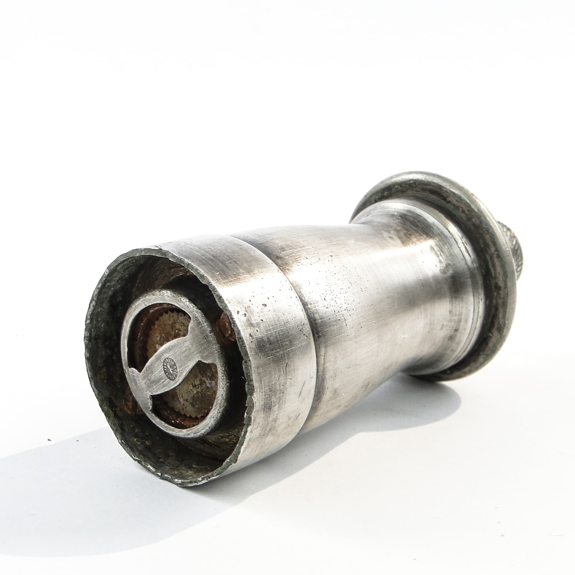 Młynek do pieprzu, modernizm, mosiądz srebrzony, Niemcy, lata 30. - 98286