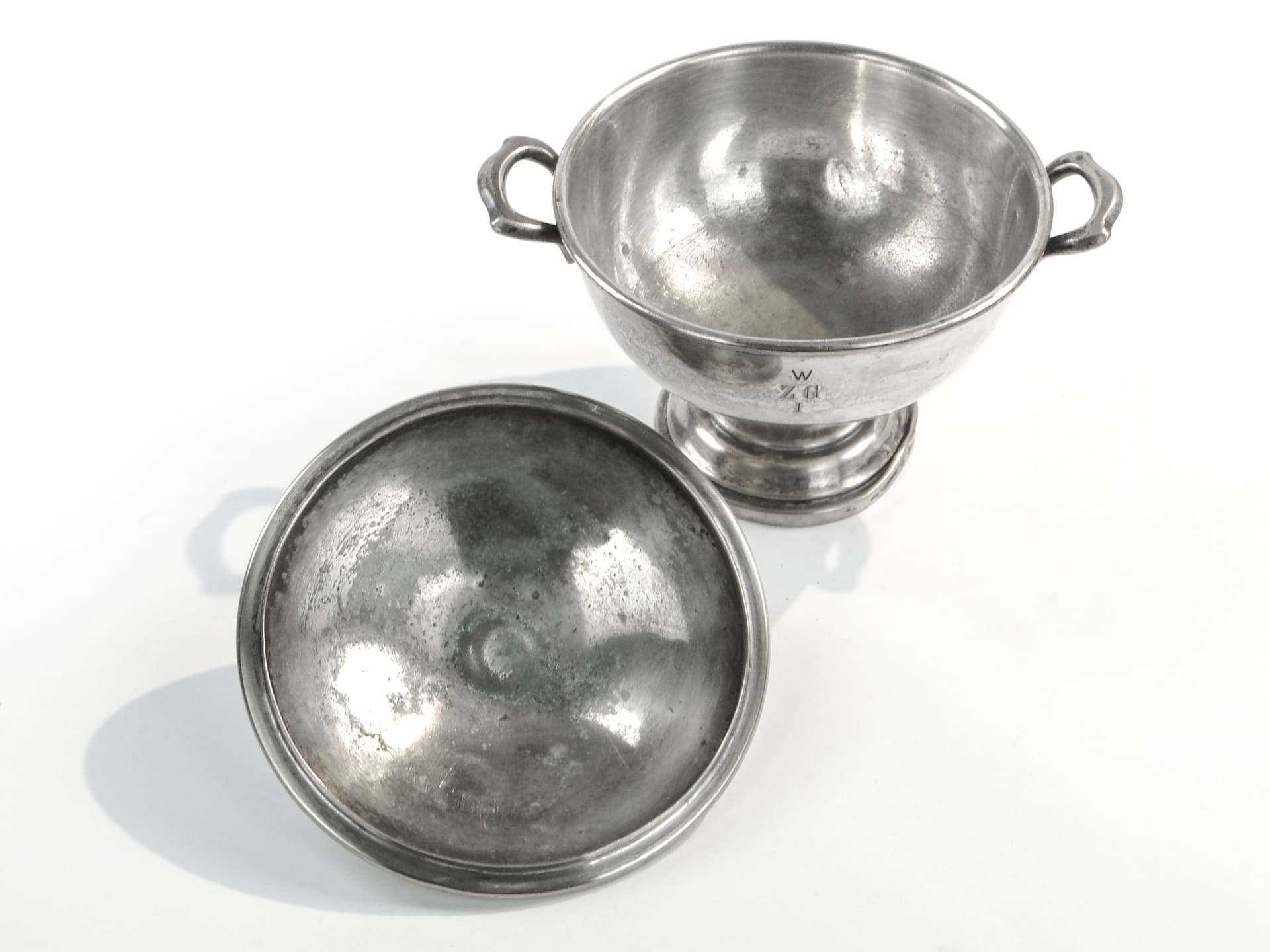 Waza do zupy, Art Deco, mosiądz srebrzony, Norblin, Polska, lata 30. - 98764