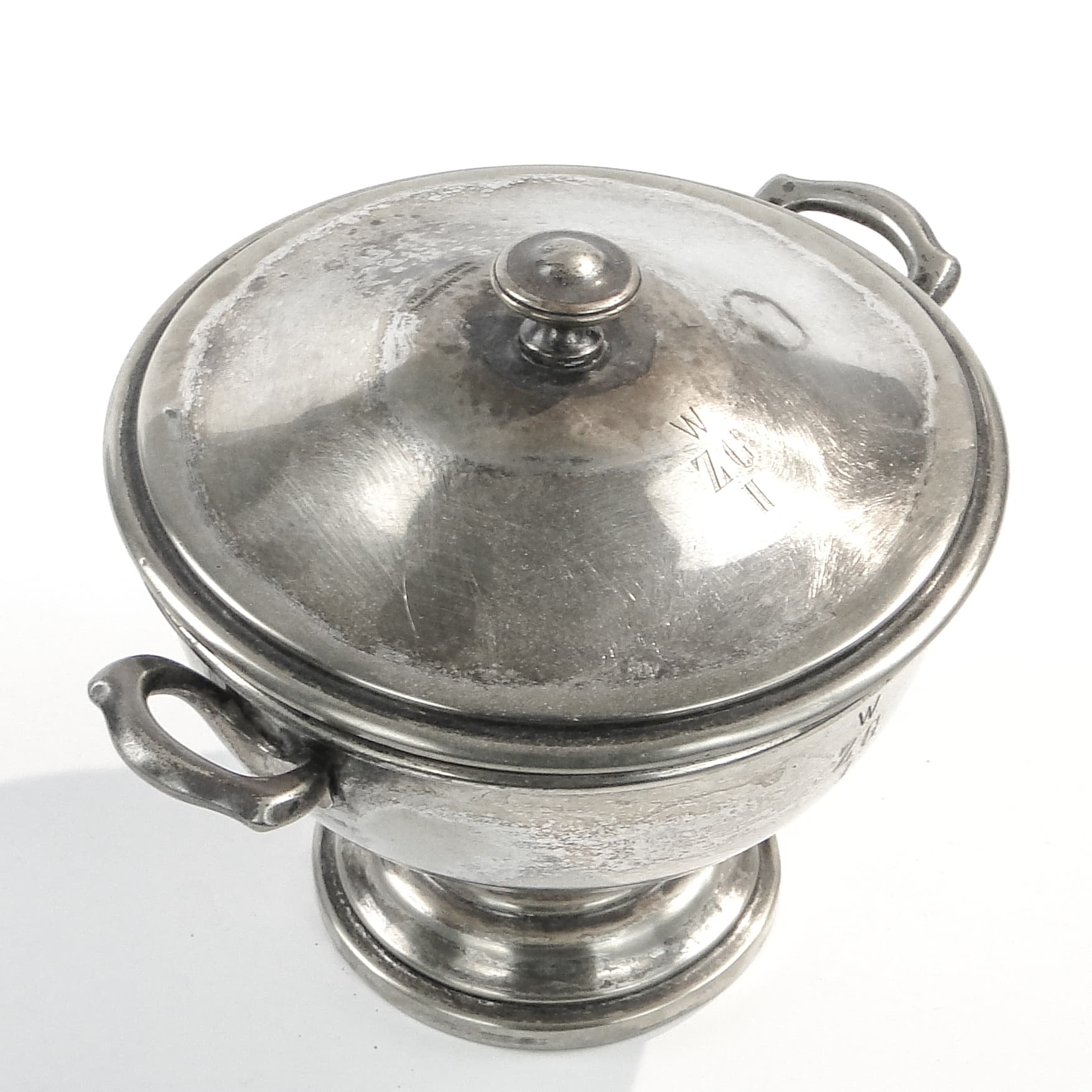 Waza do zupy, Art Deco, mosiądz srebrzony, Norblin, Polska, lata 30. - 98758