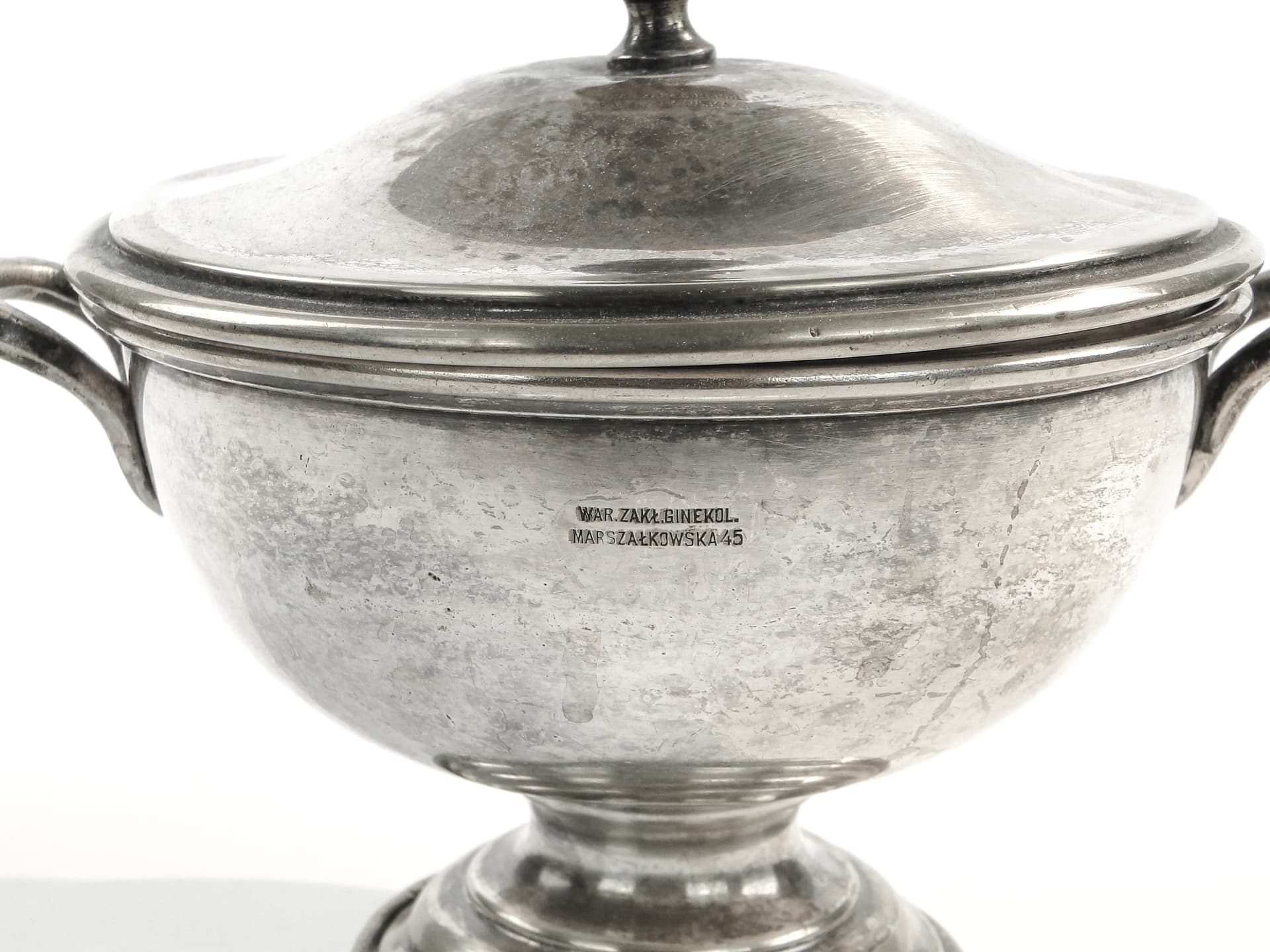 Waza do zupy, Art Deco, mosiądz srebrzony, Norblin, Polska, lata 30. - 98762