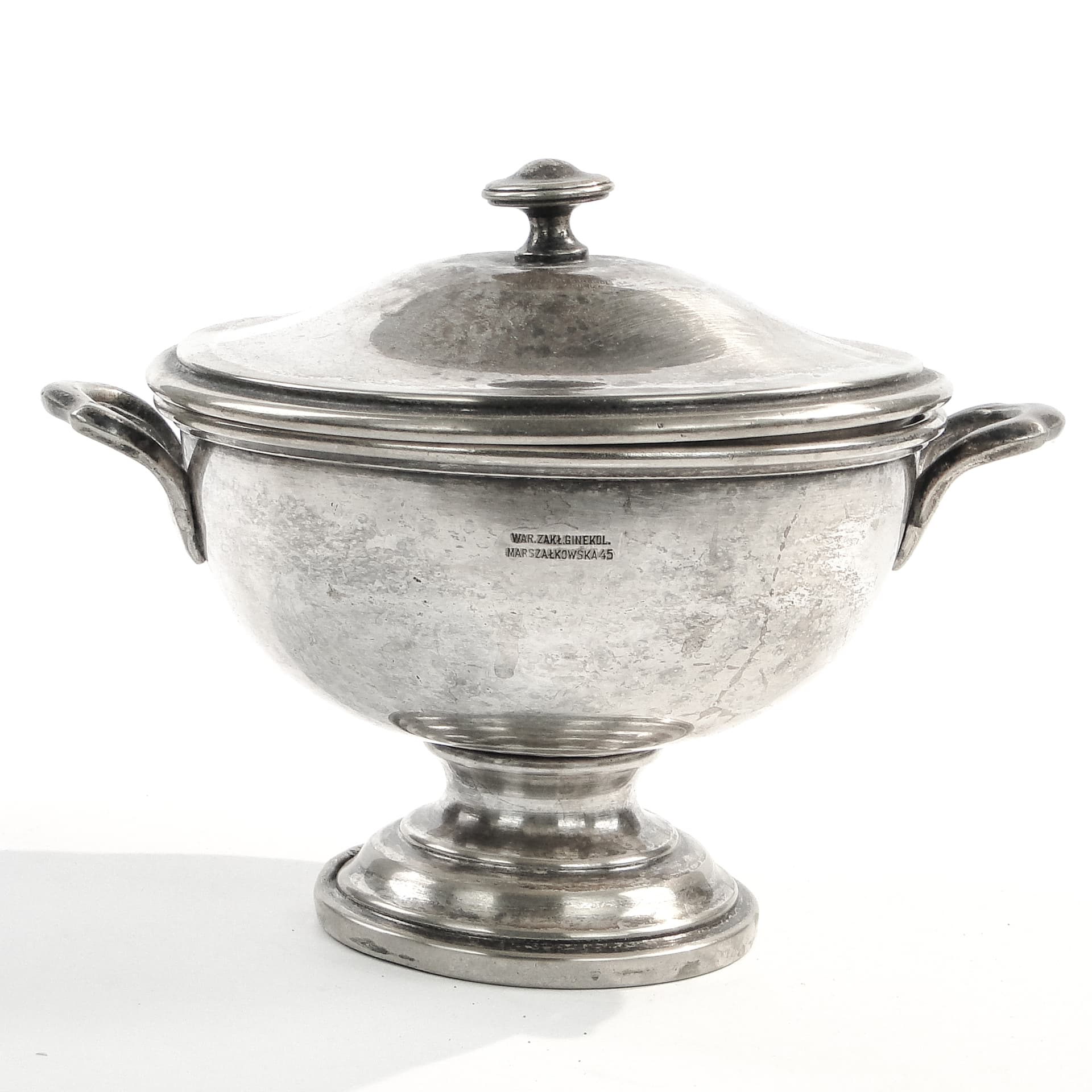 Waza do zupy, Art Deco, mosiądz srebrzony, Norblin, Polska, lata 30. - 98761