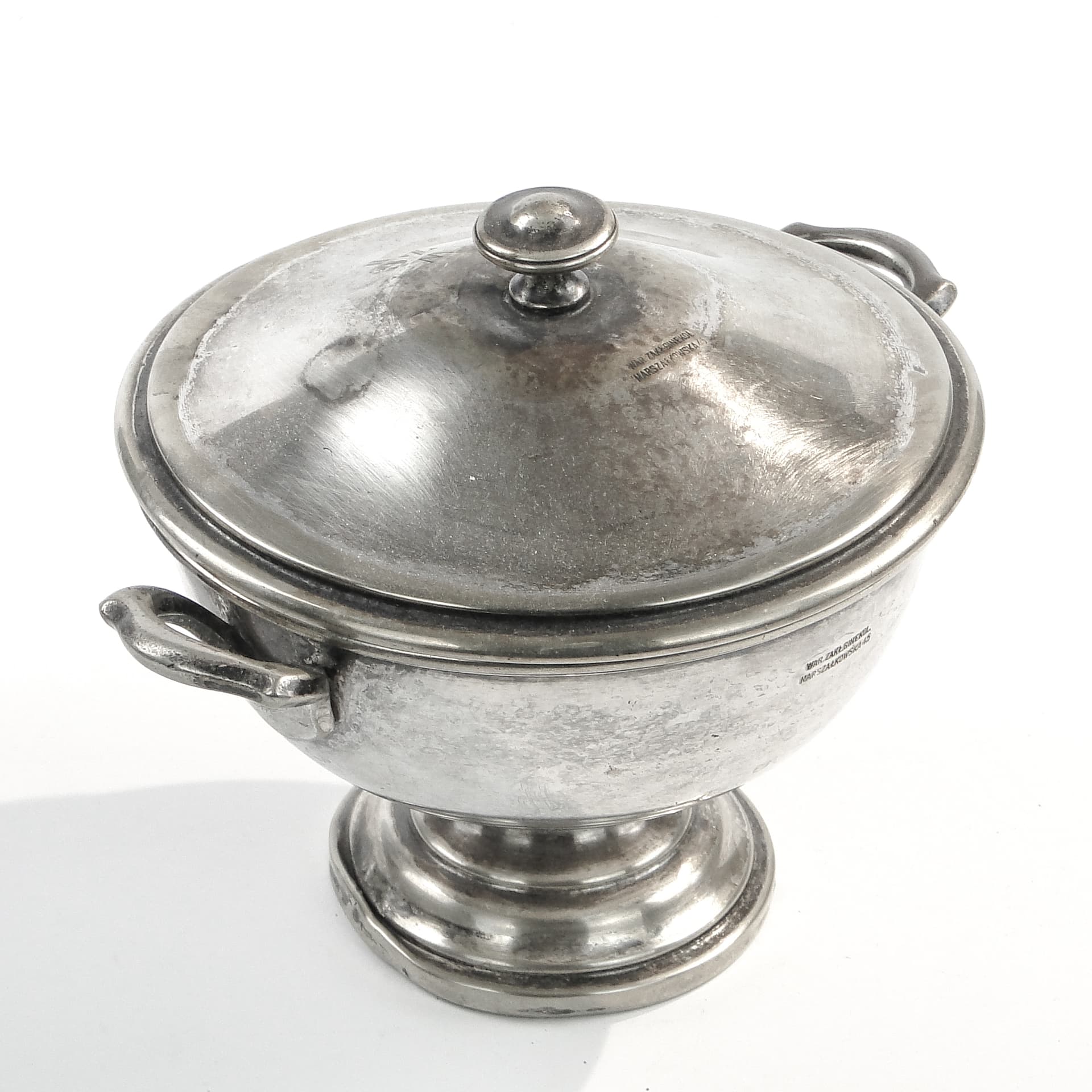 Waza do zupy, Art Deco, mosiądz srebrzony, Norblin, Polska, lata 30. - 98760